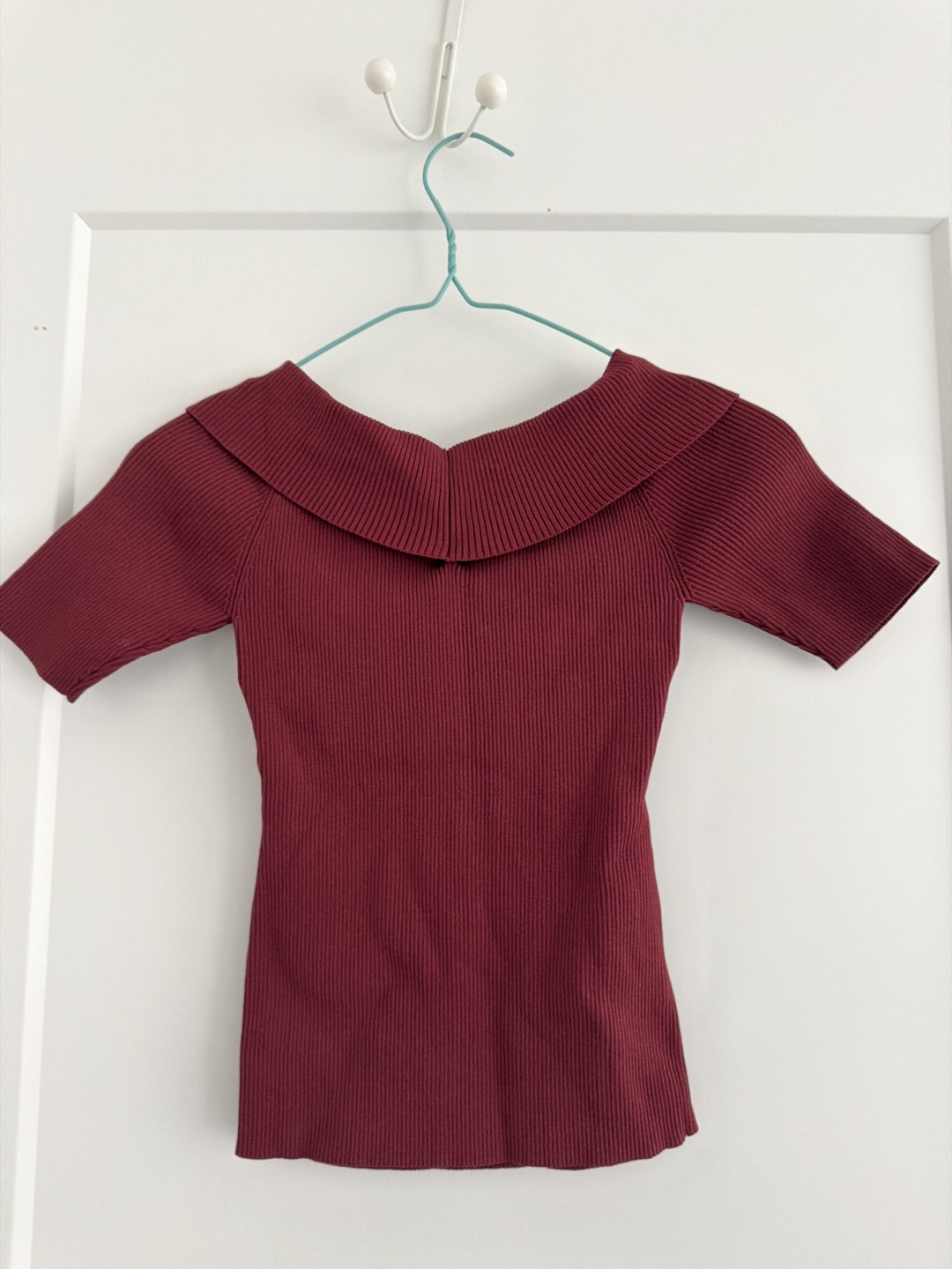 Sandro Ribbed Off-the-Shoulder Top - photo 2