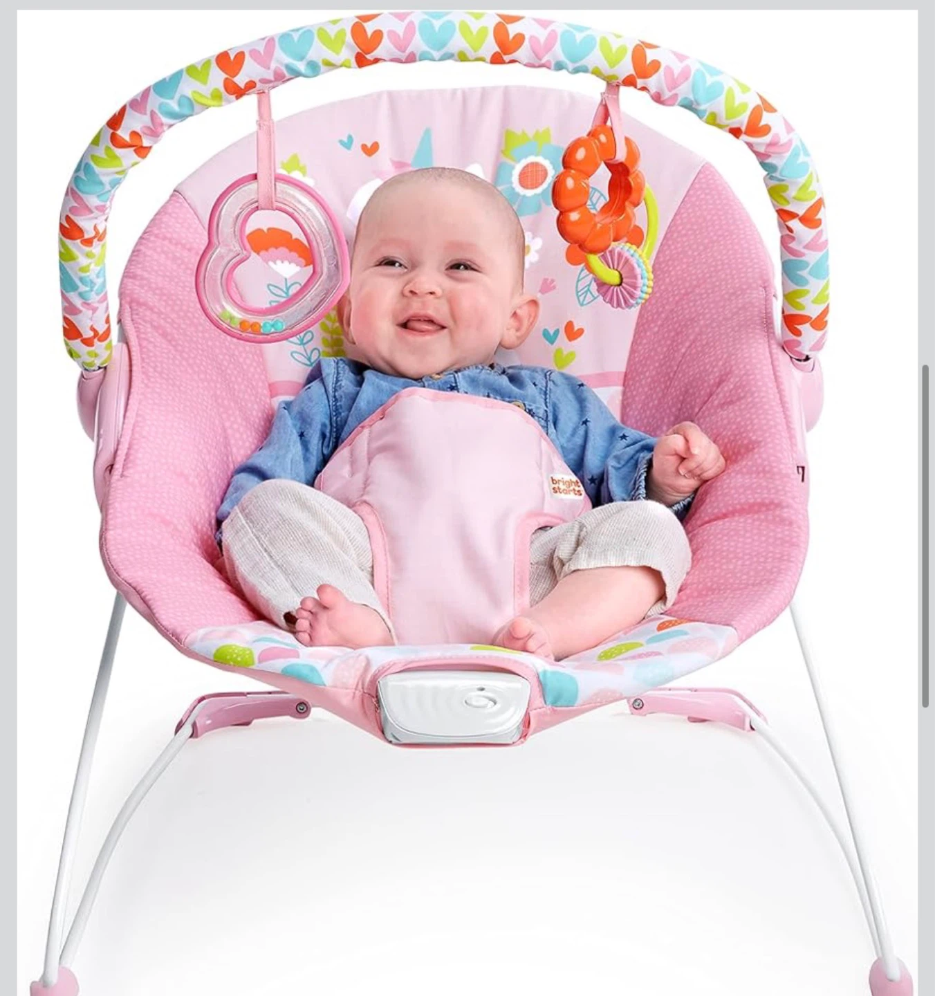 Bright Starts Pink Unicorn Baby Bouncer - photo 5