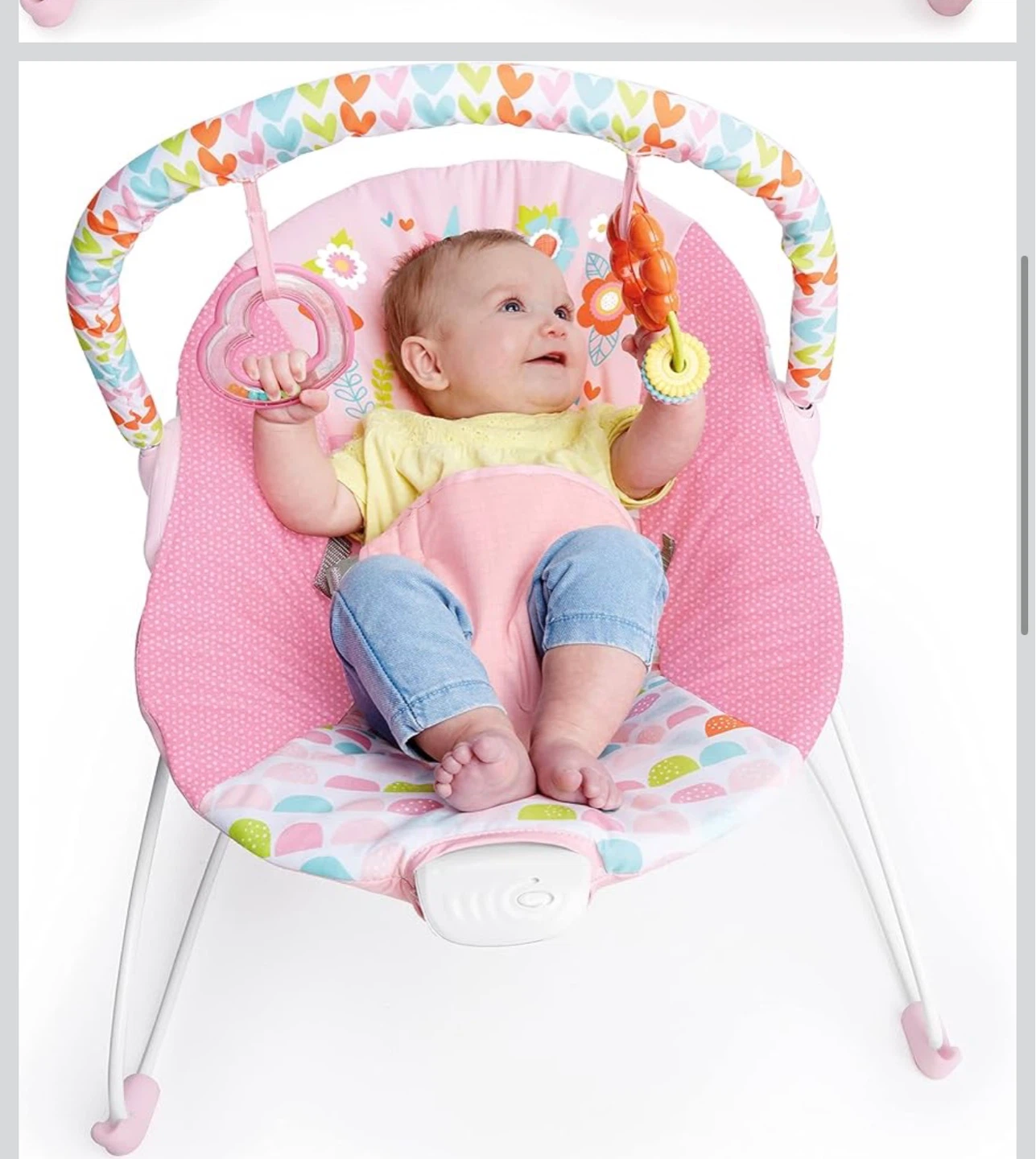 Bright Starts Pink Unicorn Baby Bouncer - photo 3