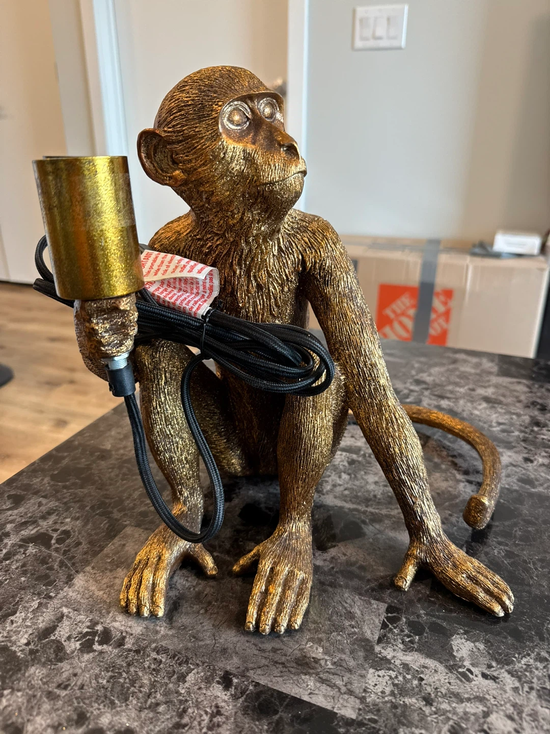 Eapmic Gold Monkey Table Lamp - photo 3