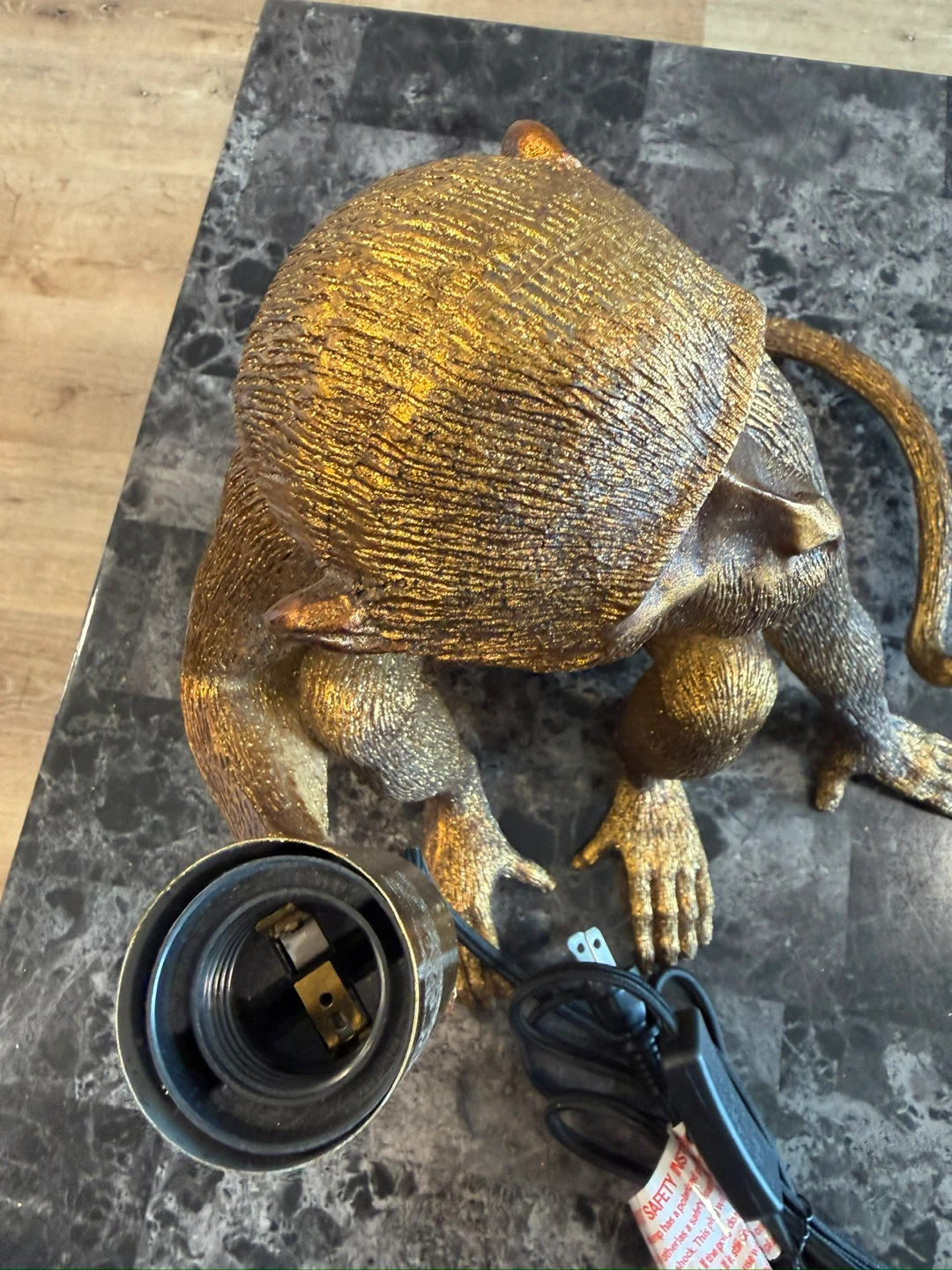 Eapmic Gold Monkey Table Lamp - photo 4