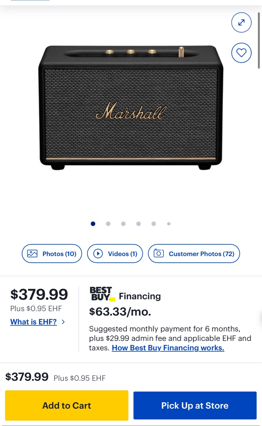 Marshall Acton III Bluetooth Speaker