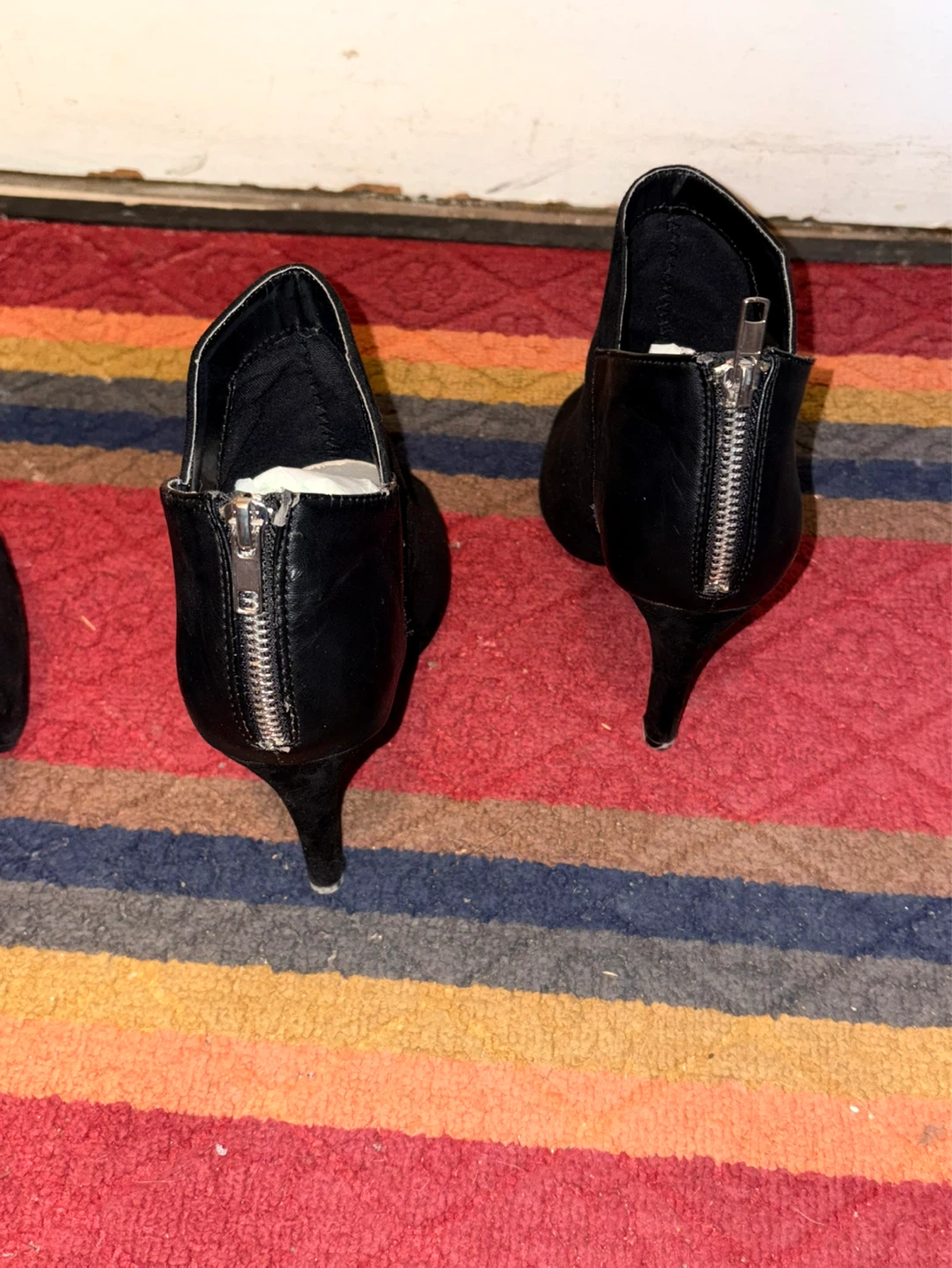 Black Peep-Toe Ankle Boots - photo 4