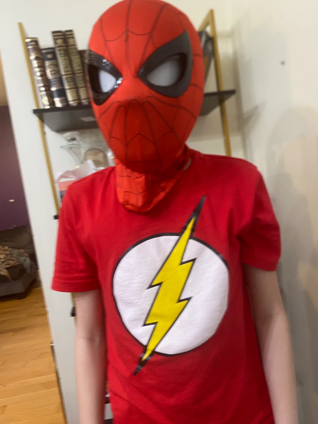 Spider-Man Mask and The Flash T-Shirt - photo 2