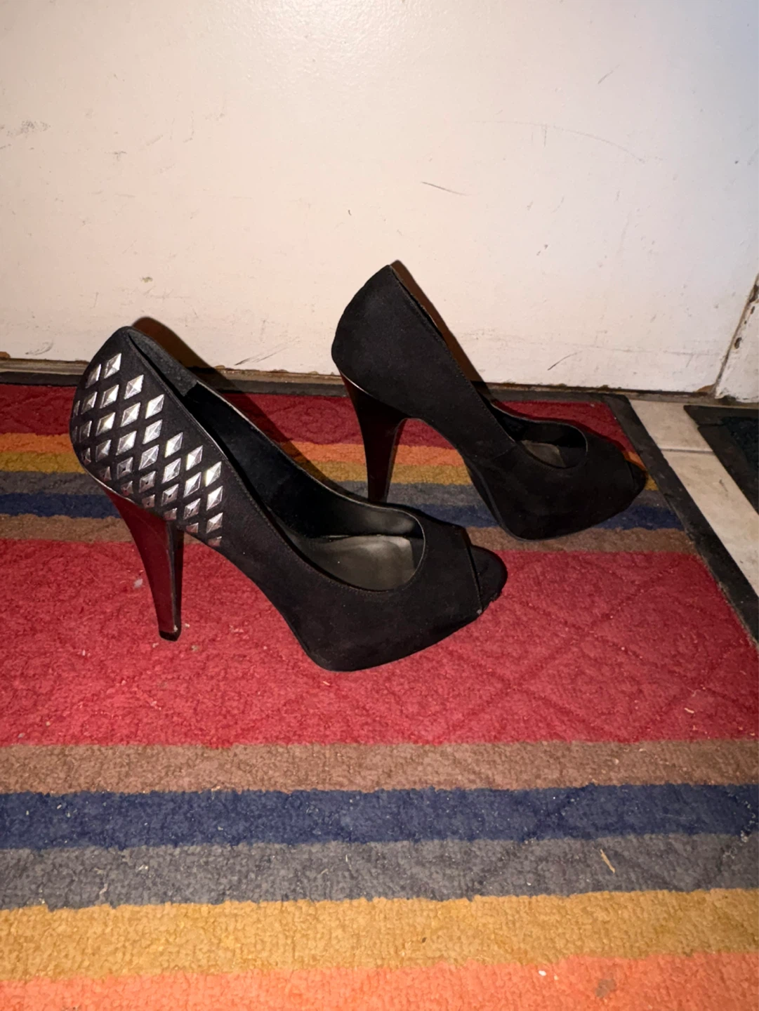 Black Peep Toe Heels - photo 4