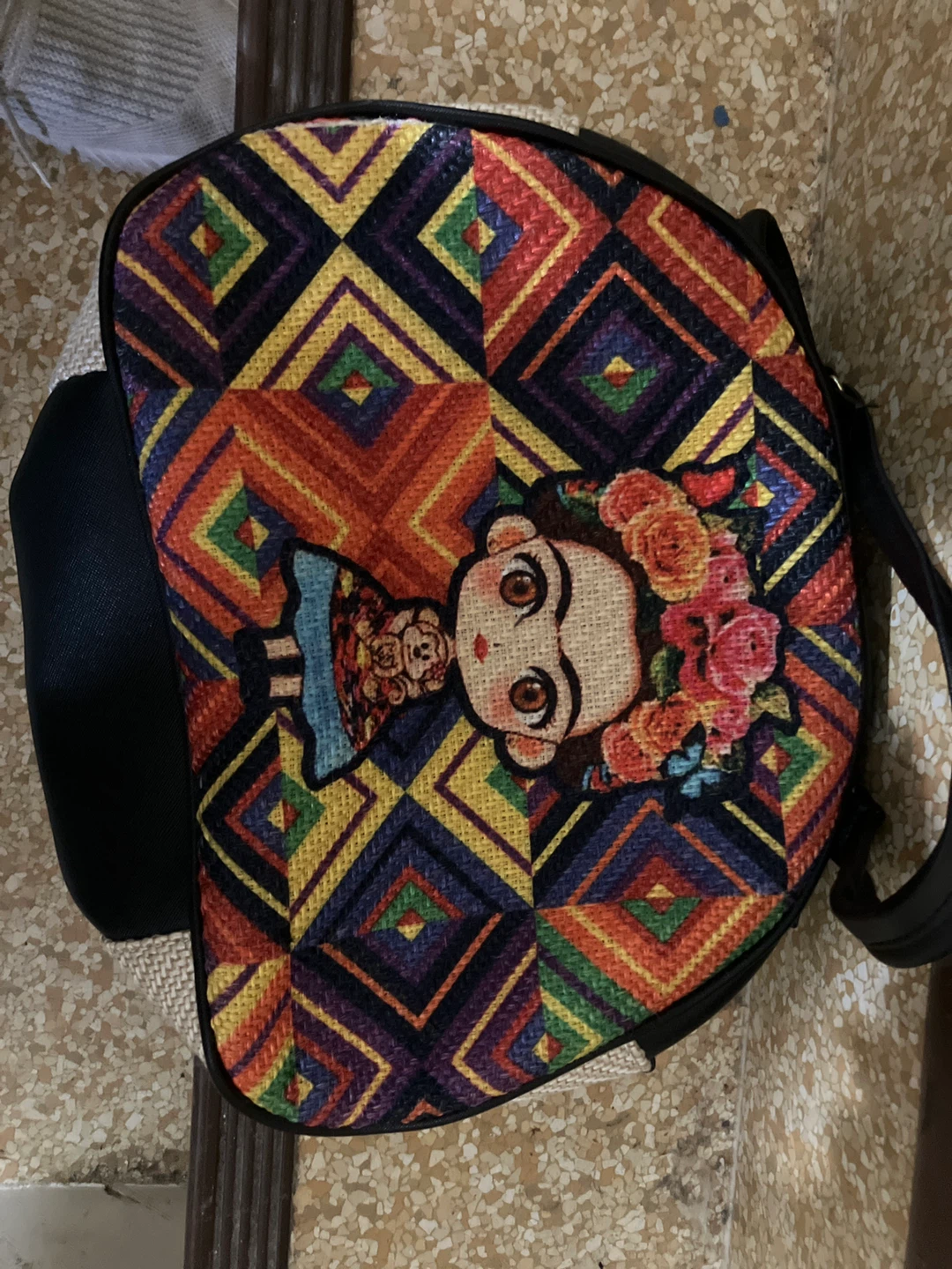 Frida Kahlo Print Shoulder Bag