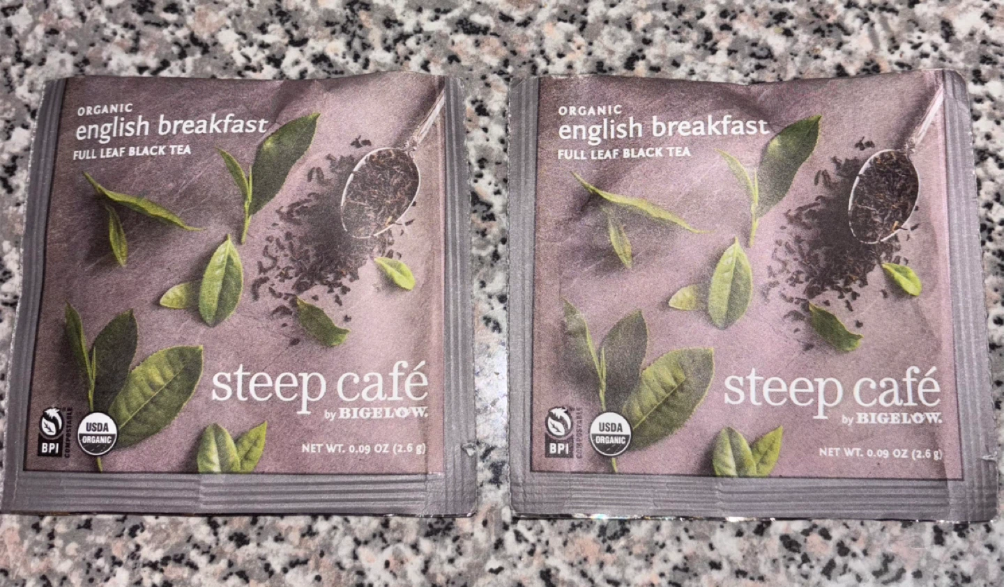 Steep Café Organic English Breakfast Full Leaf Black Tea (2.6g)