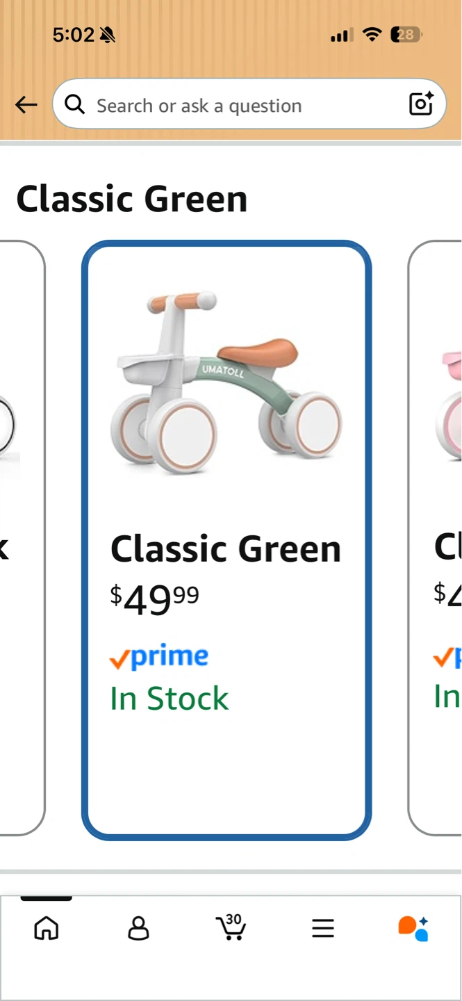 UMATOLL Balance Bike for Toddlers