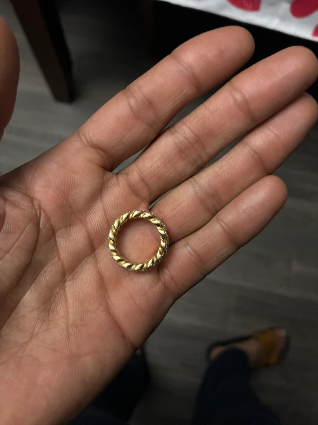 14k gold Cuban Link ring - photo 3