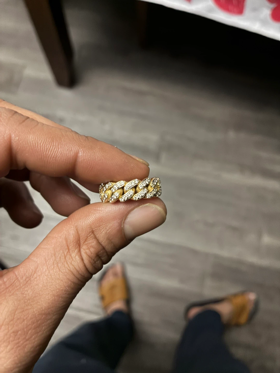 14k gold Cuban Link ring