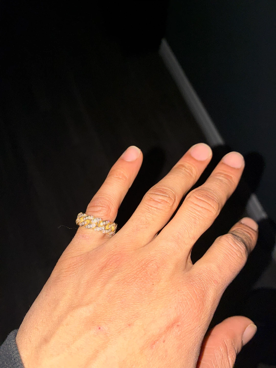 14k gold Cuban Link ring - photo 4