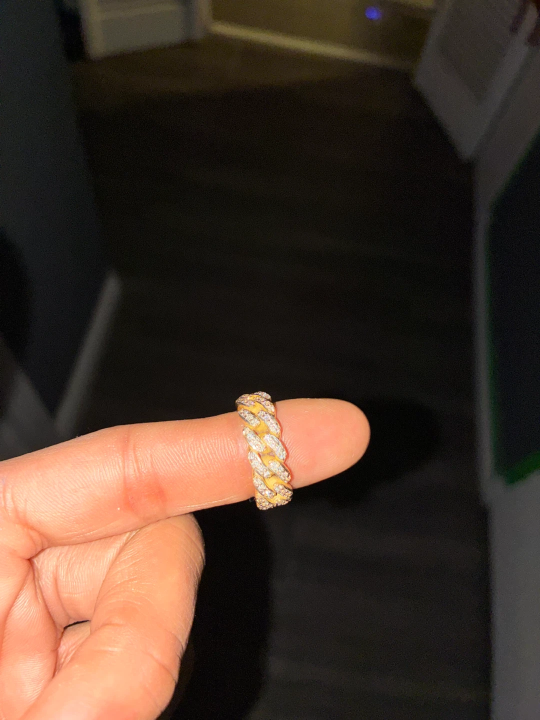 14k gold Cuban Link ring - photo 5