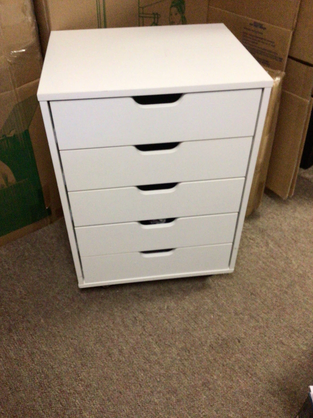 White 5-Drawer Storage Unit