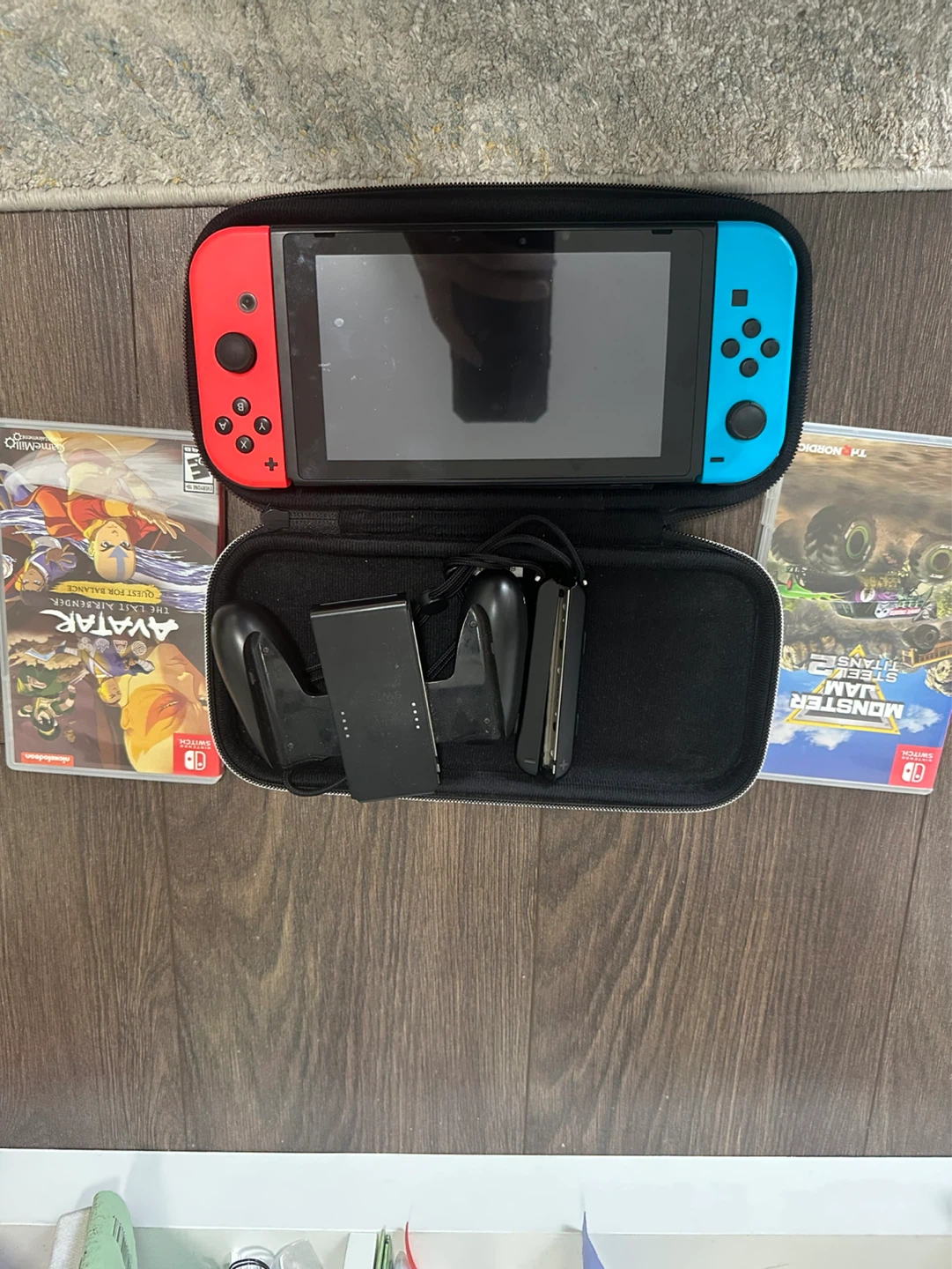 Nintendo Switch 1  with Games and togo case