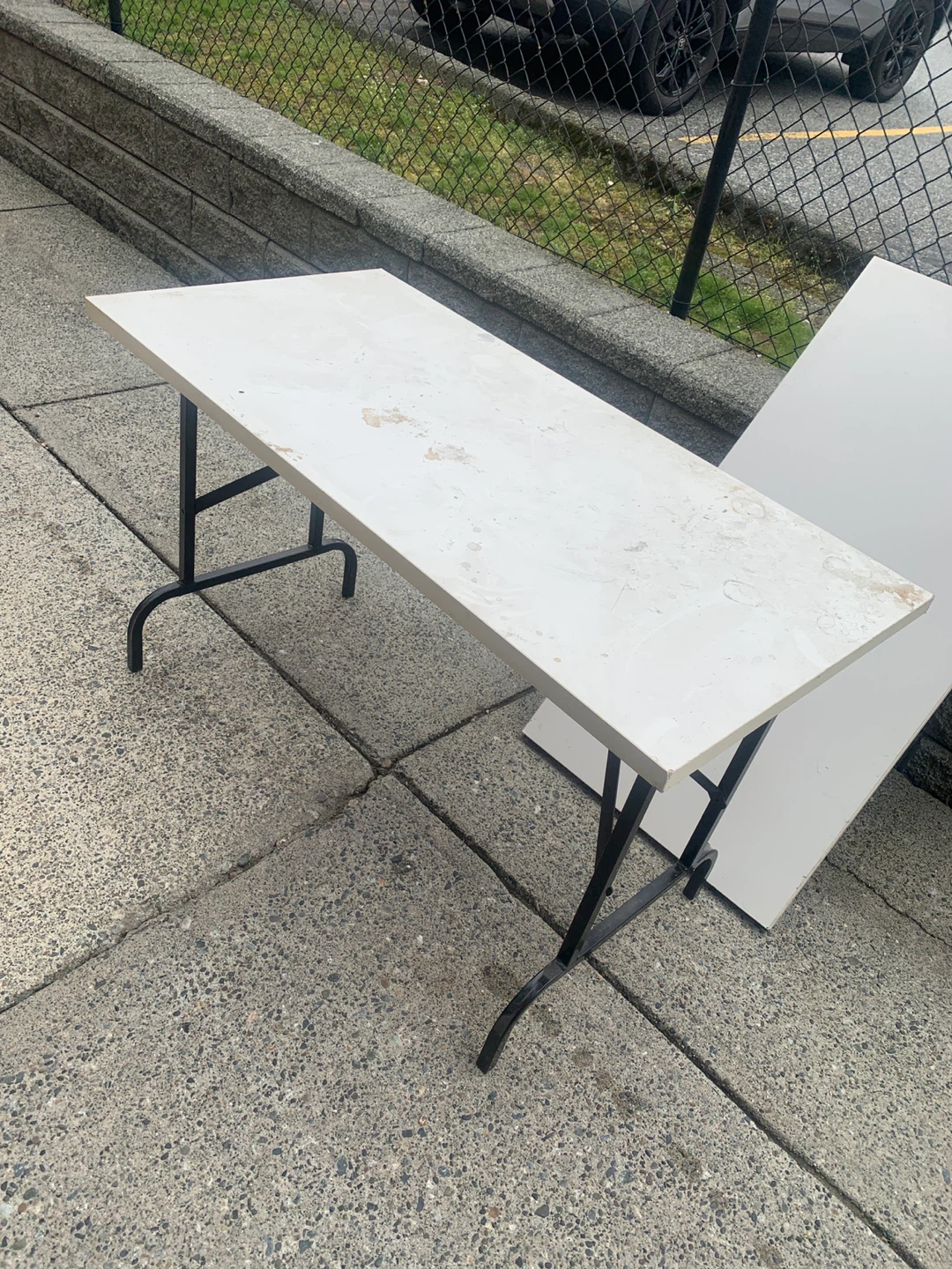White Folding Table - photo 2