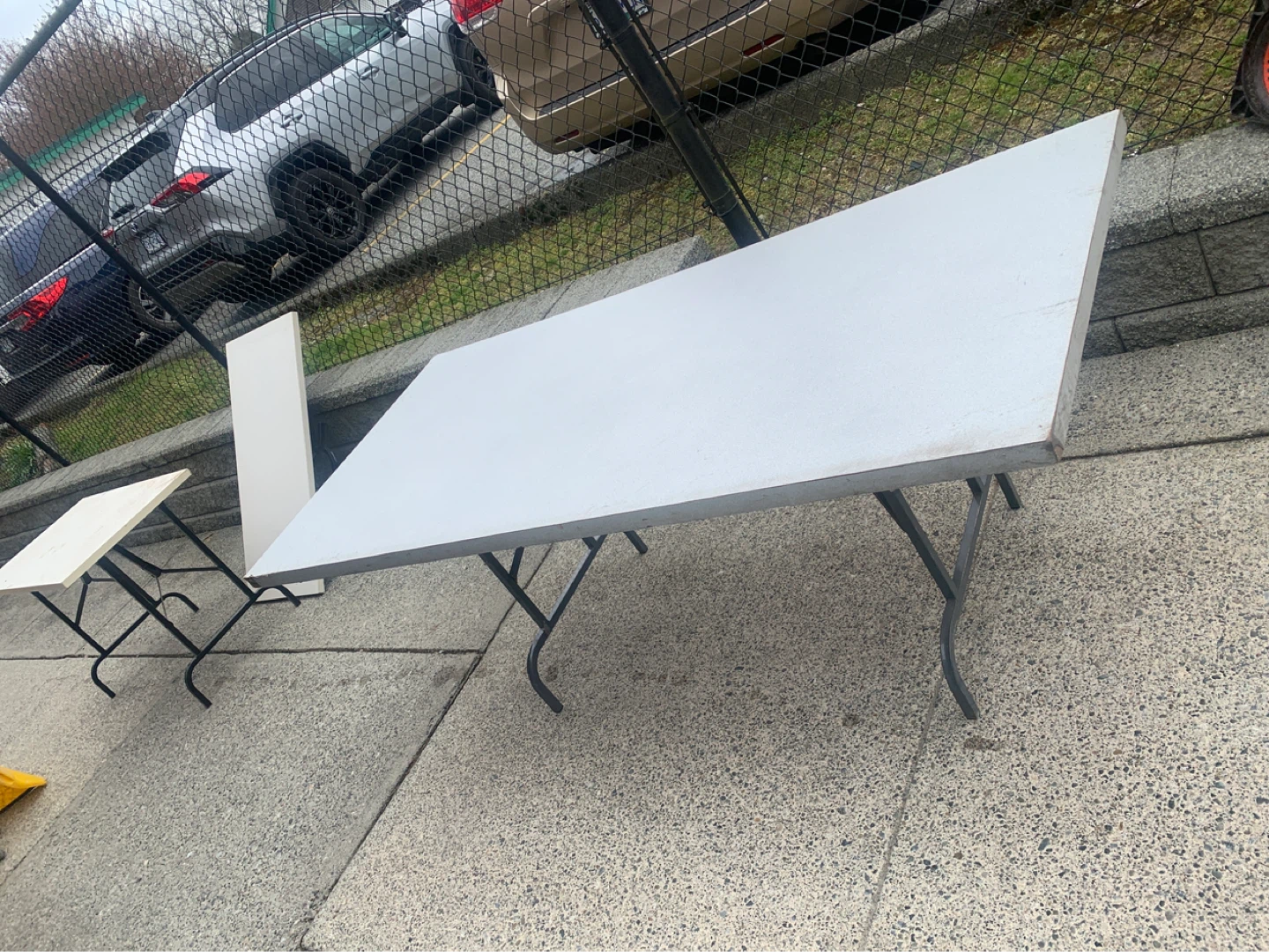White Folding Table