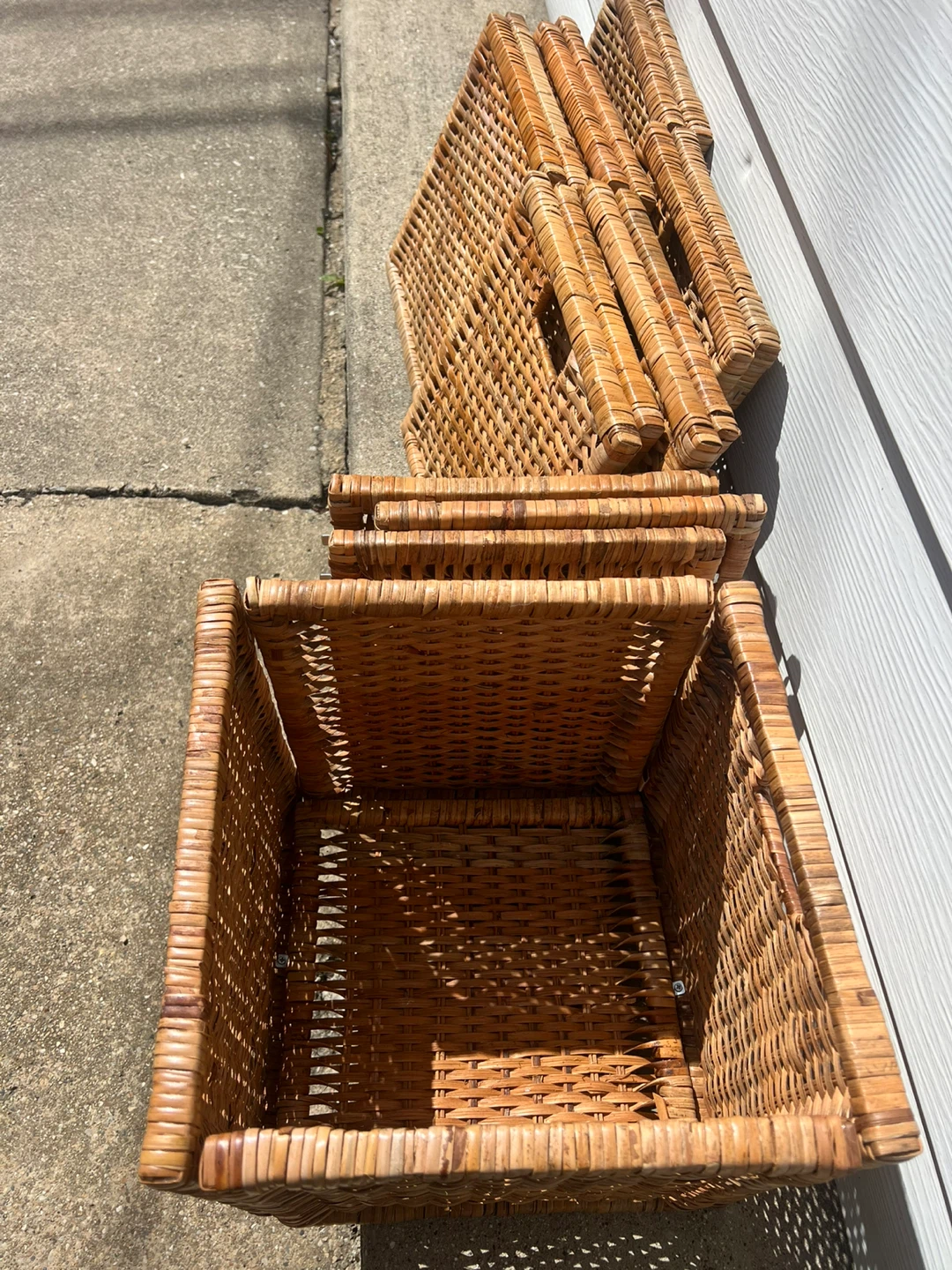 IKEA Wicker Storage Baskets with Lids (Set of 4) - photo 3
