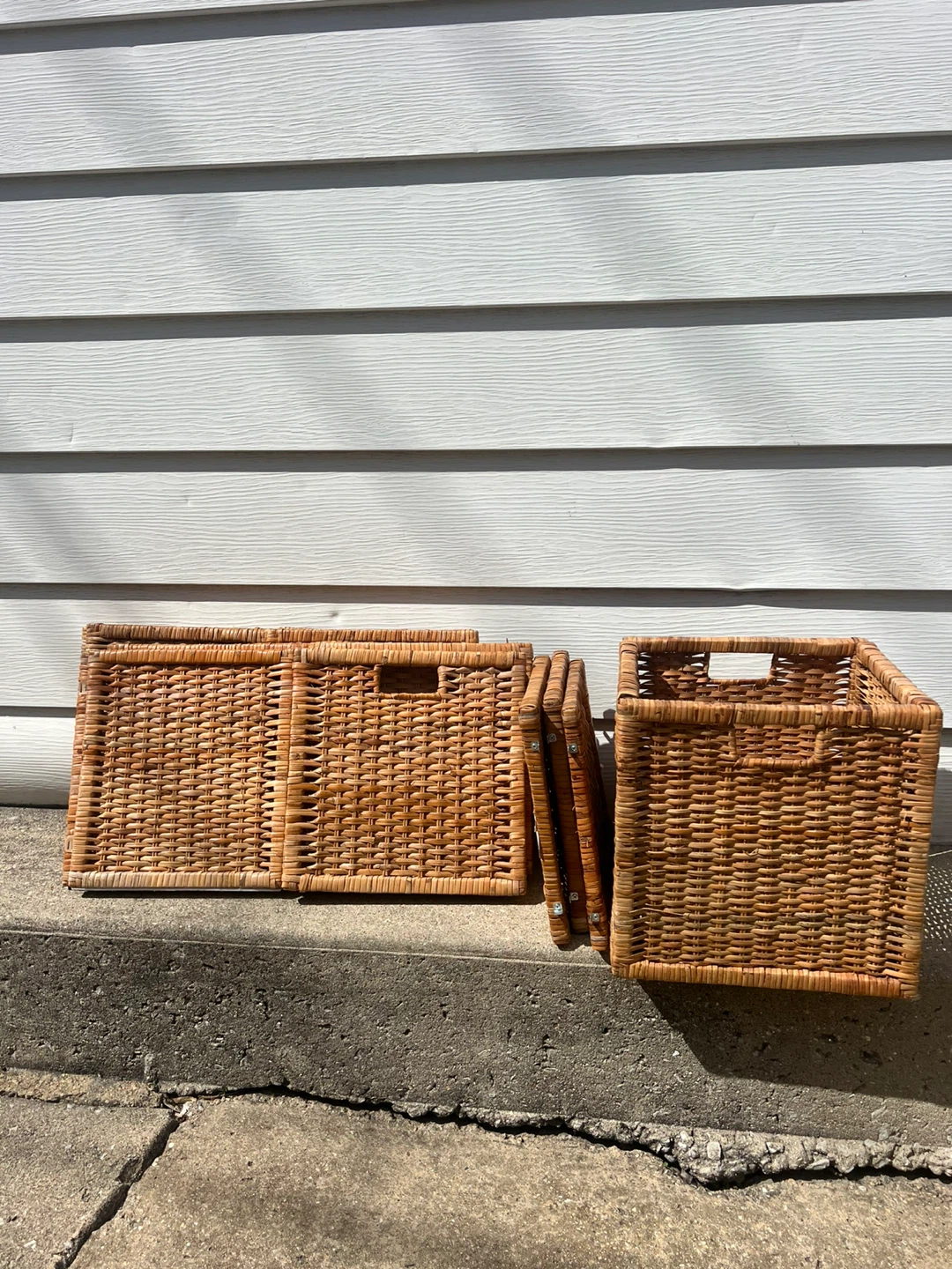 IKEA Wicker Storage Baskets with Lids (Set of 4) - photo 2