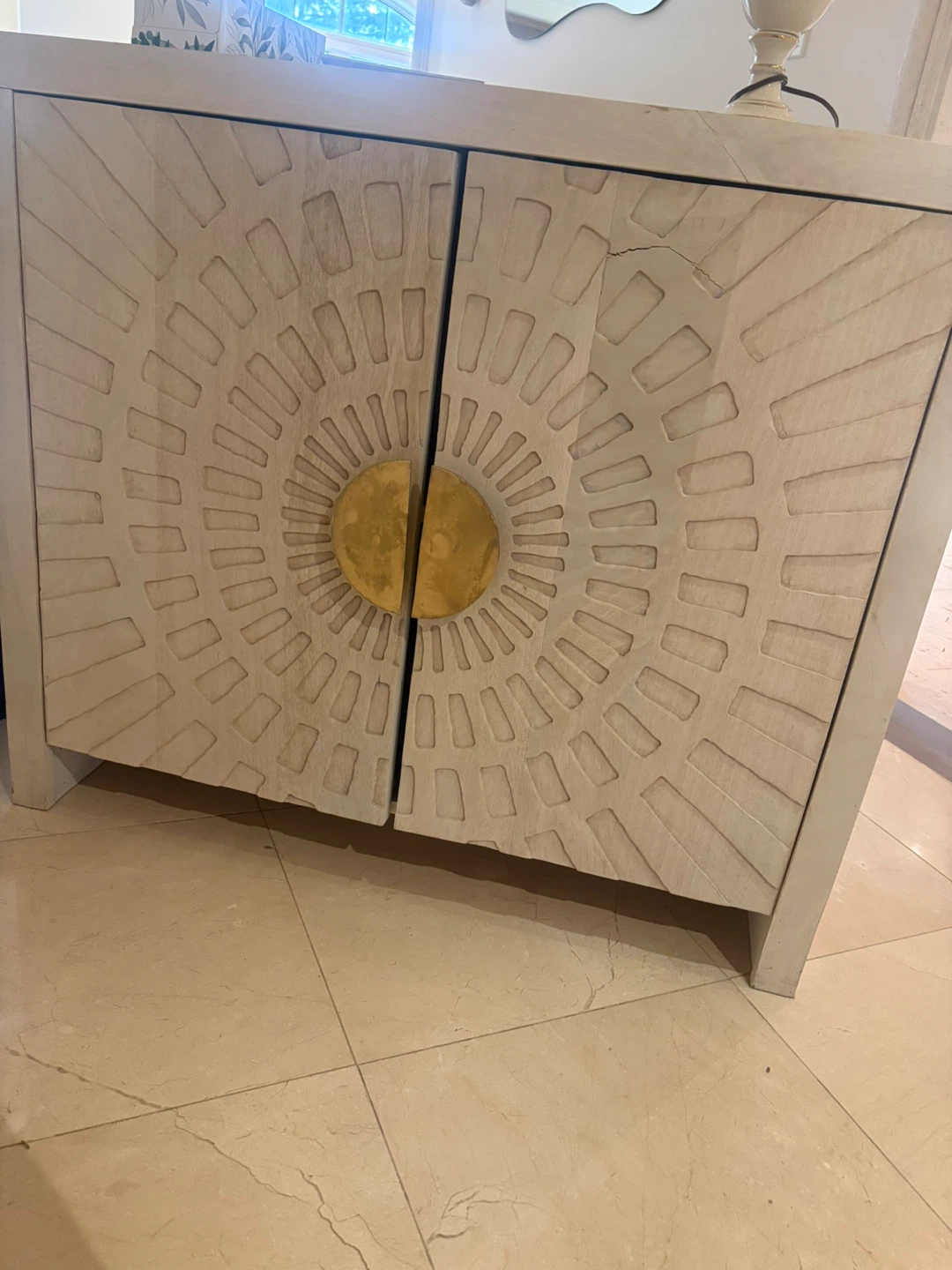 Wooden Cabinet with Decorative Doors