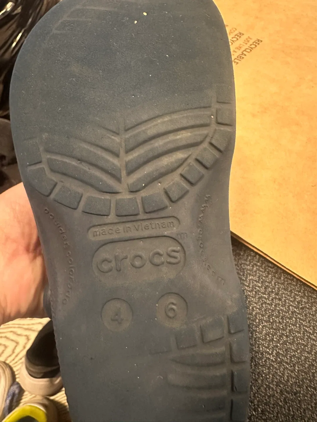 Navy Blue Crocs Size 4/6 - photo 3