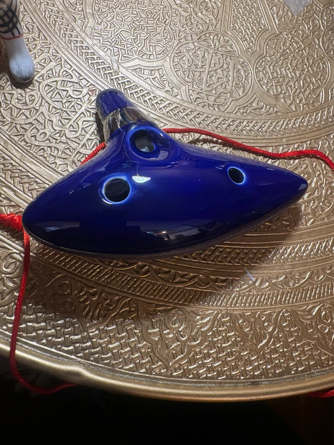 Blue 12-Hole Ocarina with Red Cord - photo 2