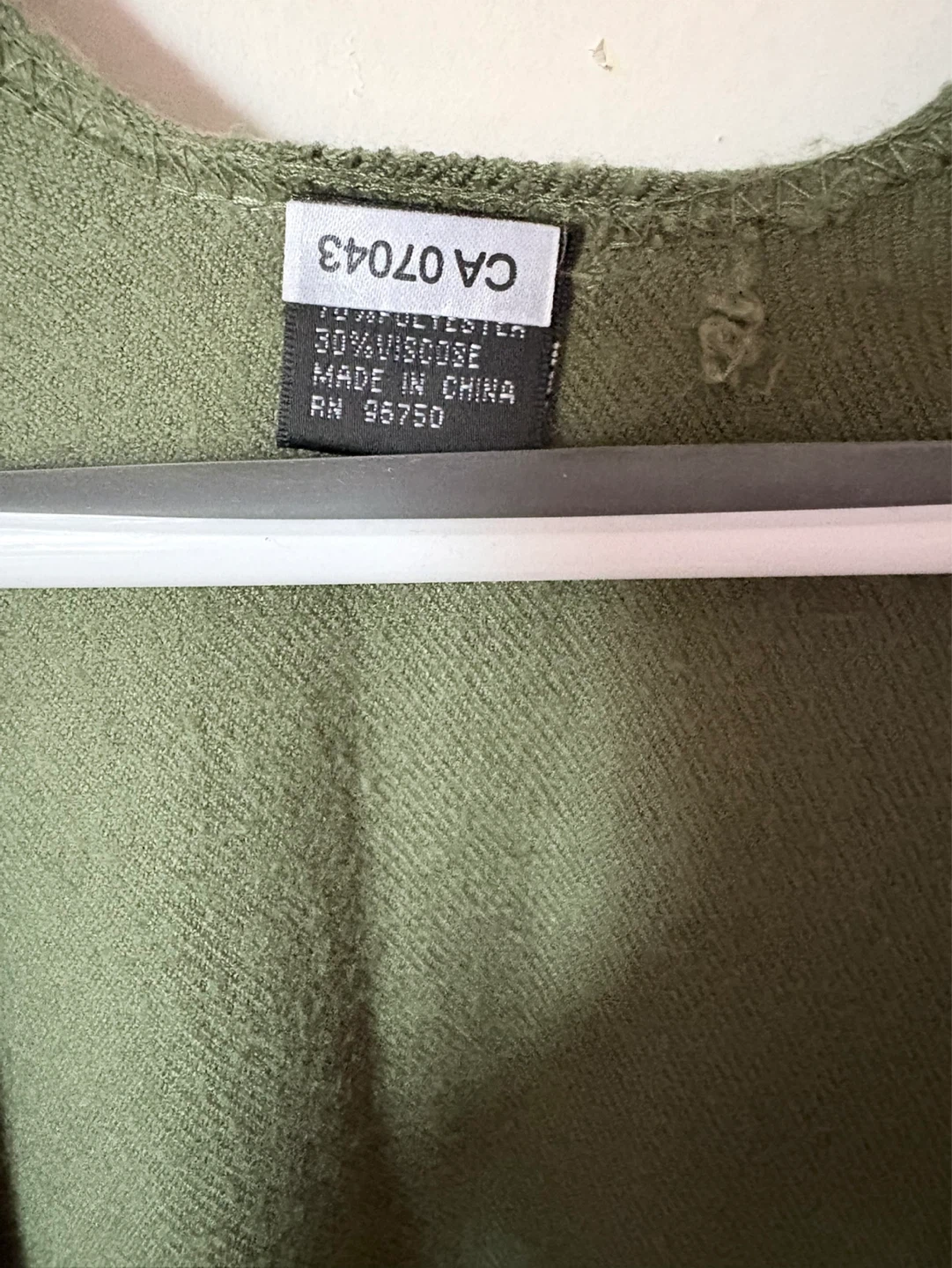 Green Viscose Poncho with Fringe - photo 3