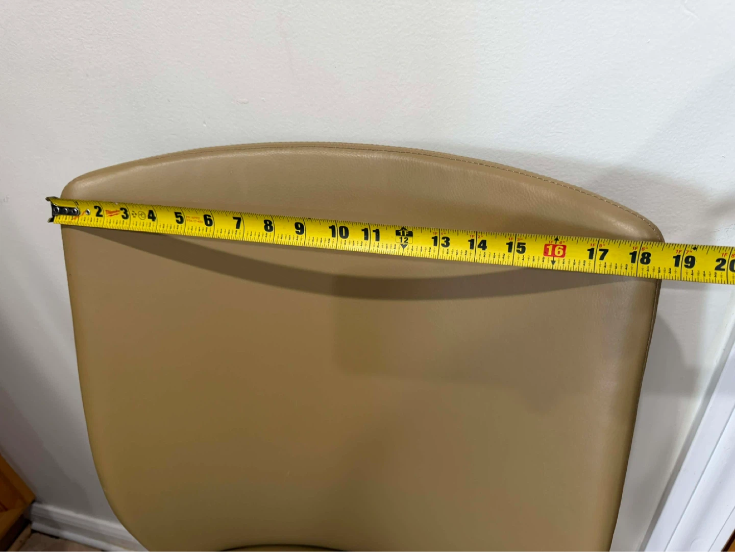 Tan Armless Rolling Office Chair - photo 3