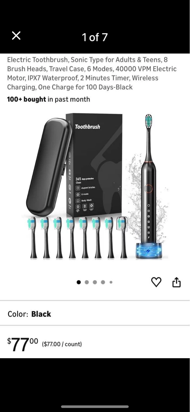 Cemobene Electric Toothbrush - Black