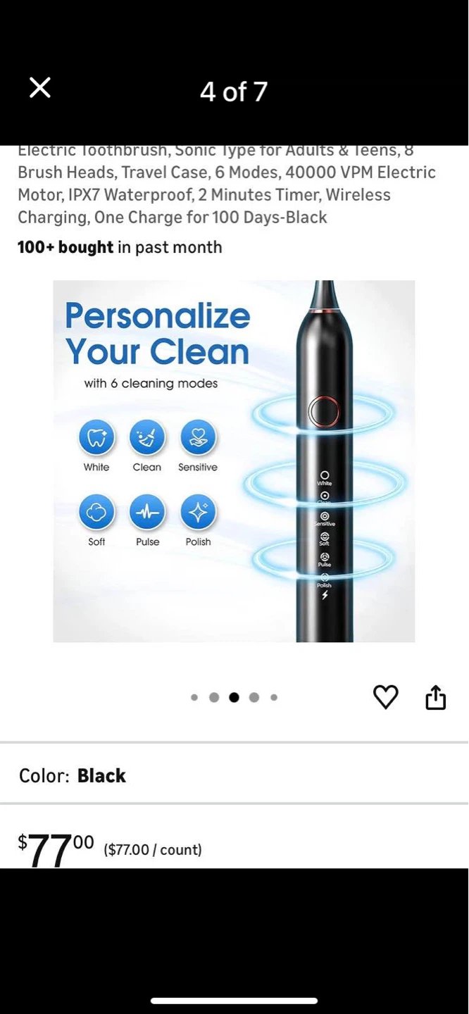 Cemobene Electric Toothbrush - Black - photo 4