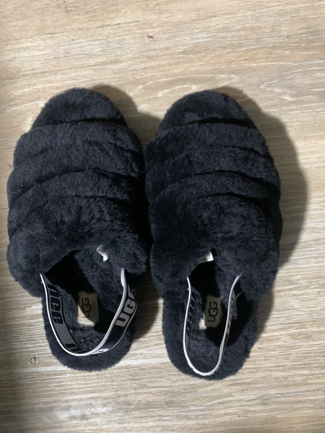 UGG Fluff Yeah Slide Slippers Black Size 7 - photo 2