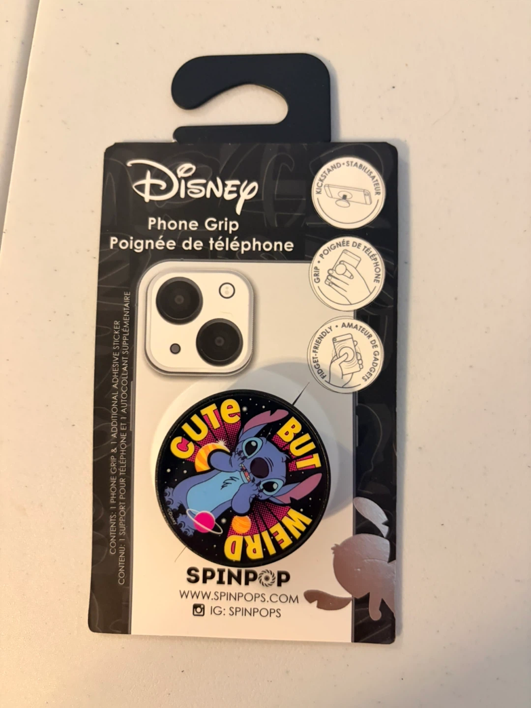 Disney Stitch "Cute But Weird" SpinPop Phone Grip