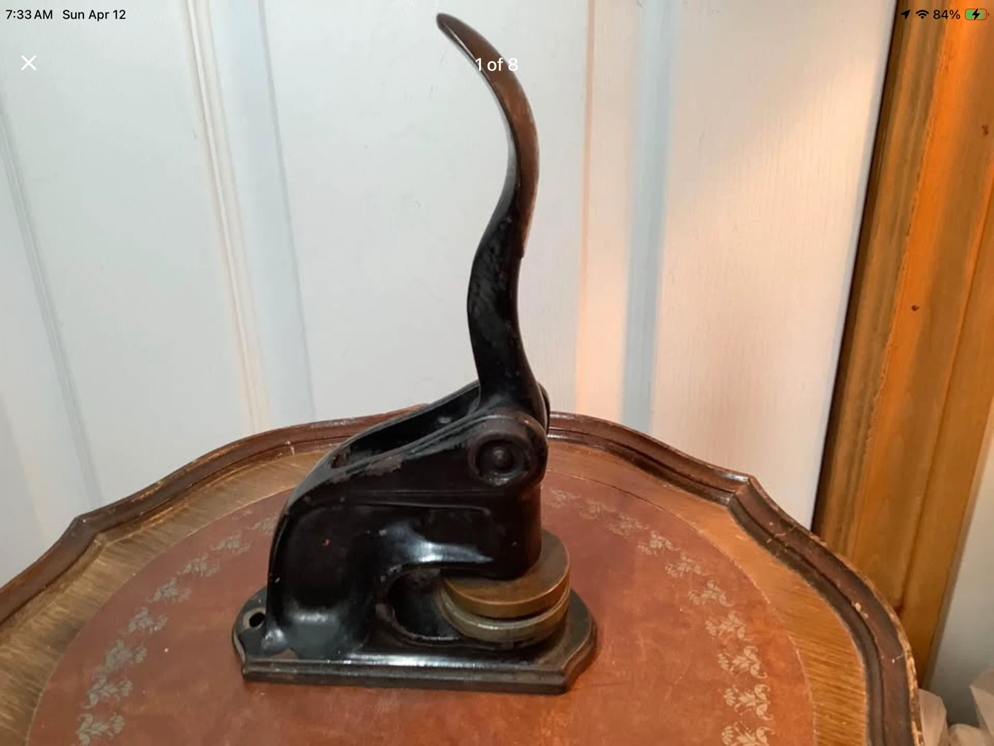 Antique Cast Iron “Ernesttown Ontario School” Seal Embosser