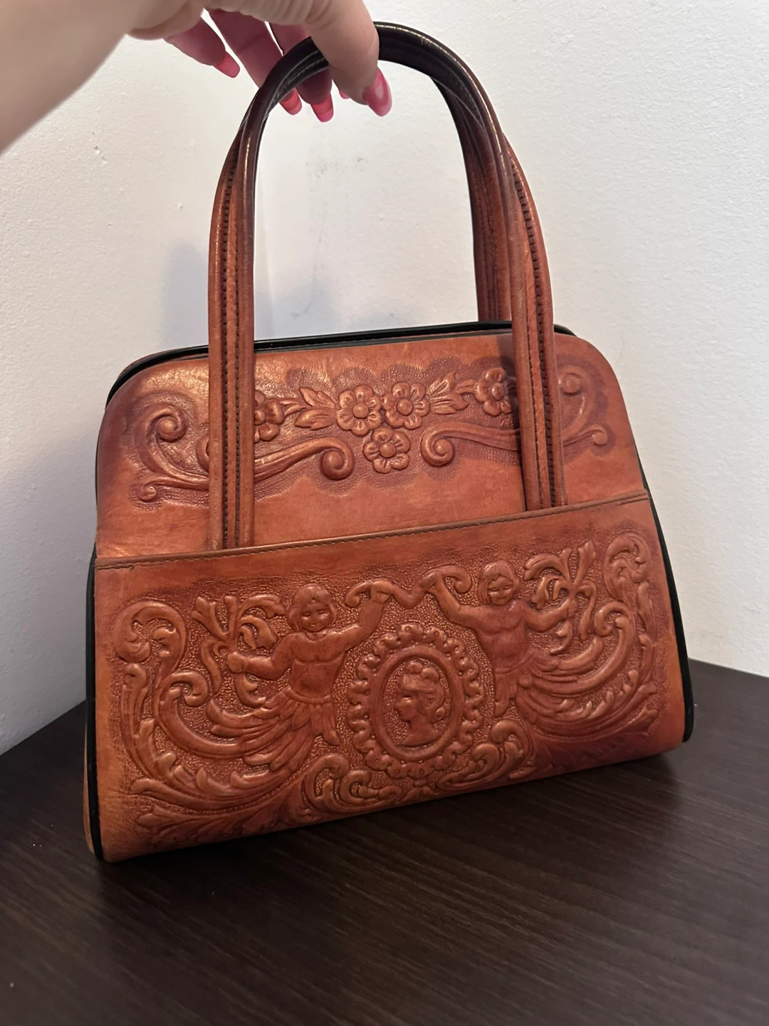 Vintage Tooled Leather Handbag - photo 3