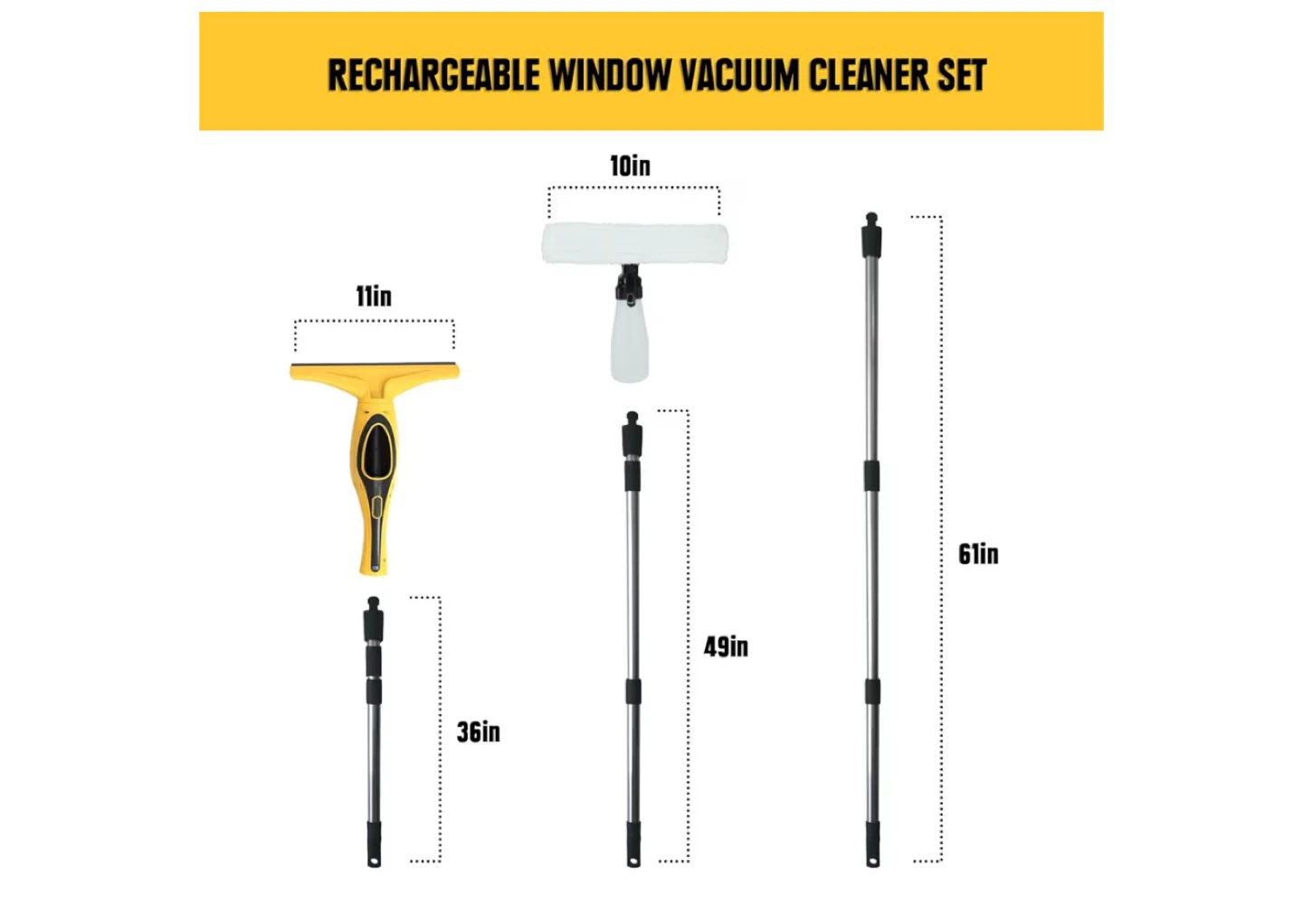 Cordless Window Squeegee Vacuum, - photo 5