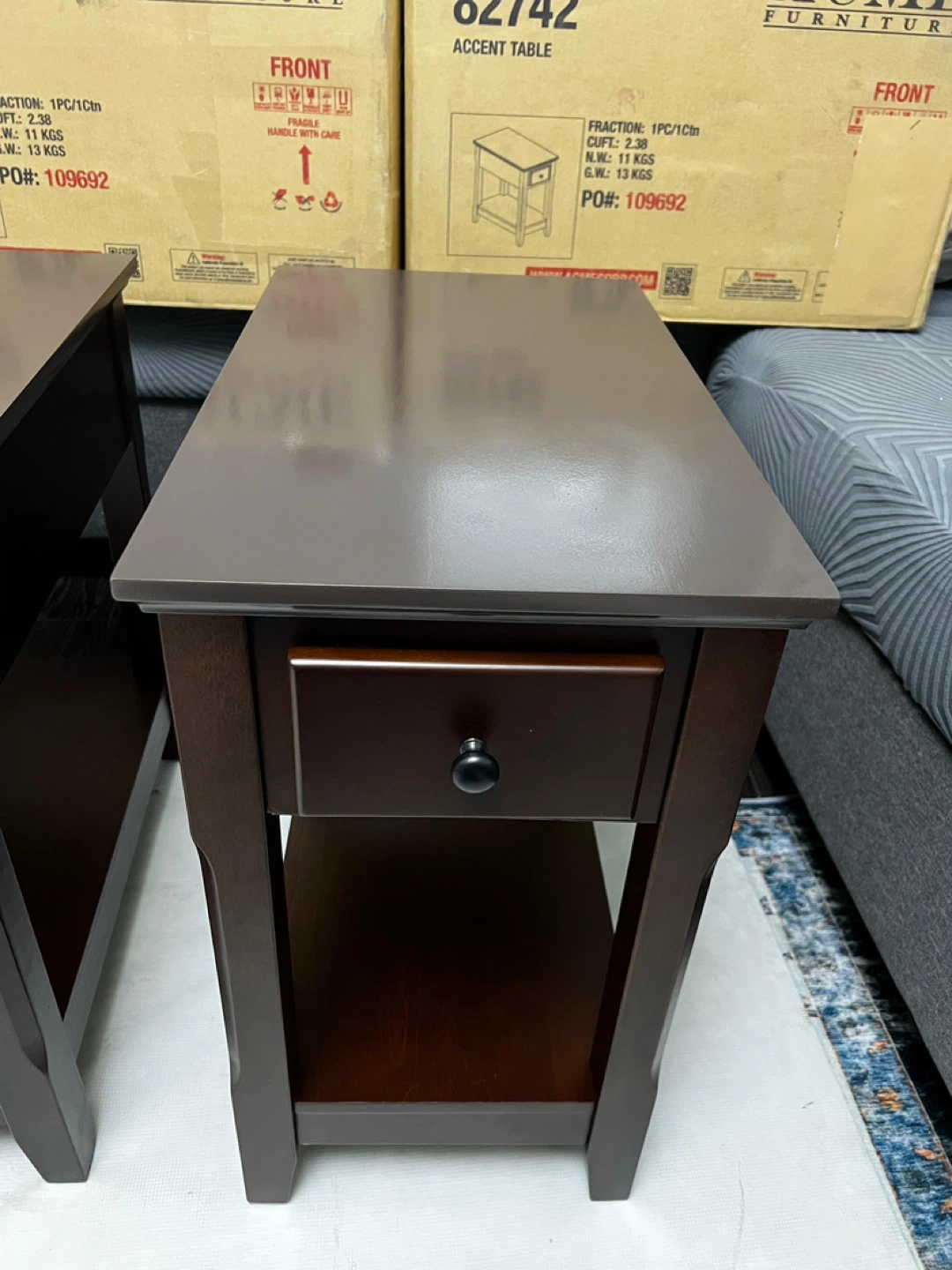 Dark Brown Accent Side Table - photo 4