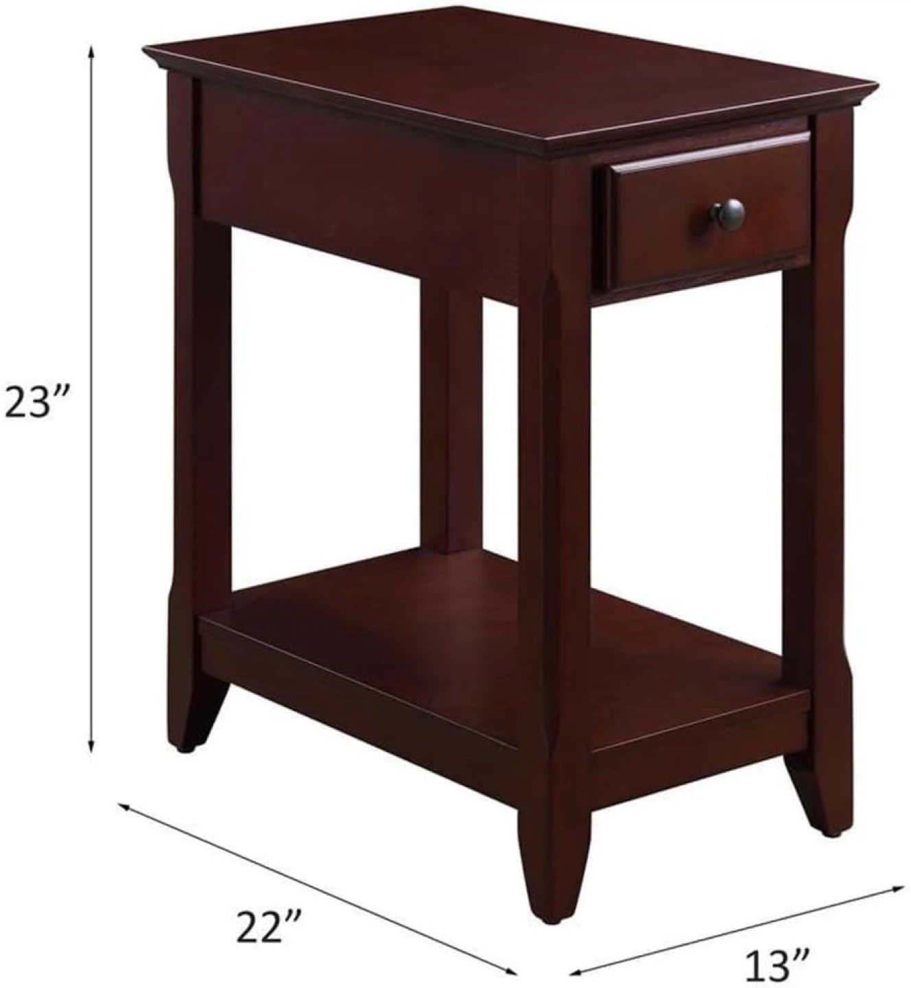 Dark Brown Accent Side Table - photo 3