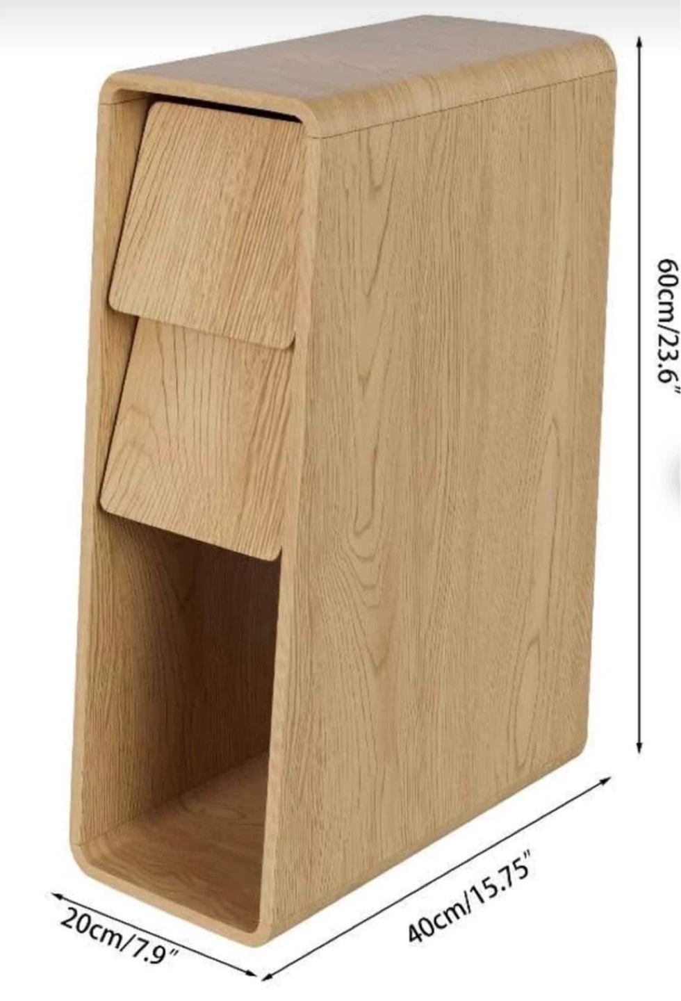Wooden Accent Stand with 2 Drawers
