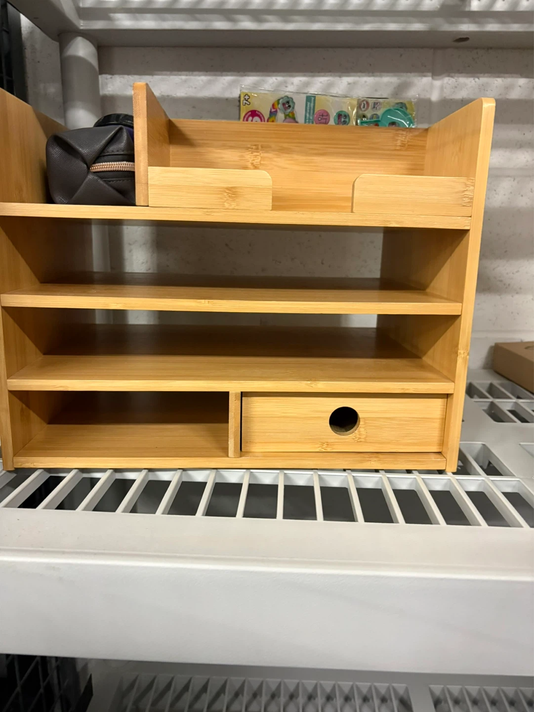 Bamboo Desk Organizer with Drawer - photo 4