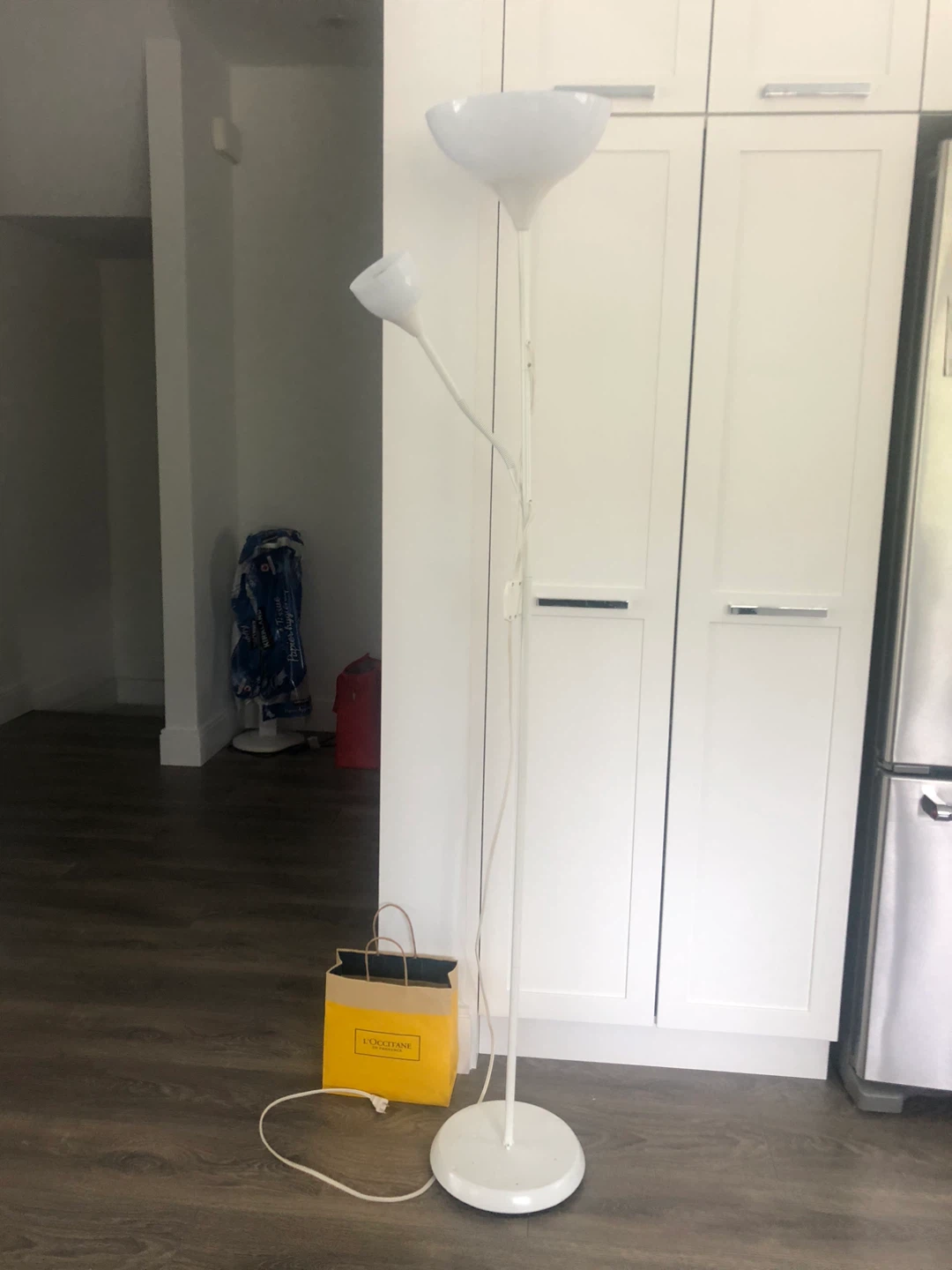 IKEA White Dual-Head Floor Lamp