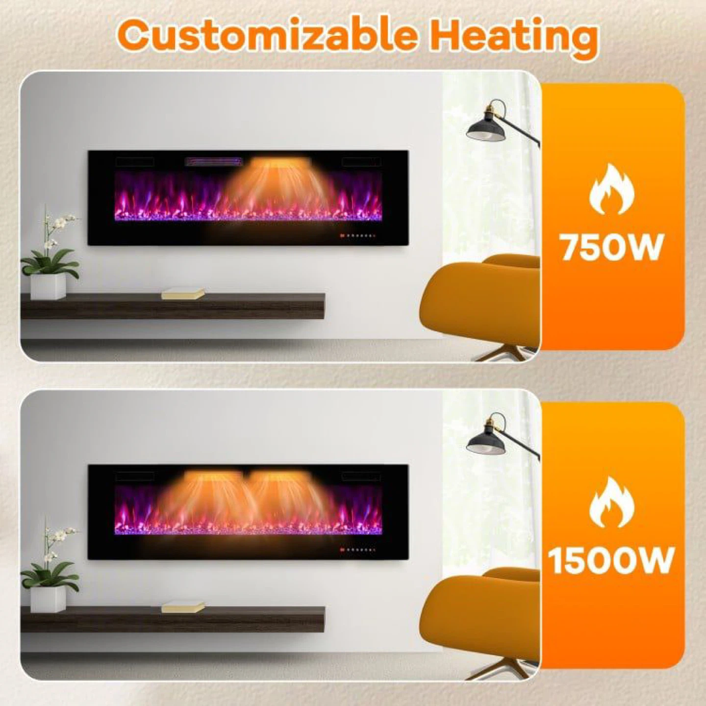 Black Electric Fireplace - photo 5