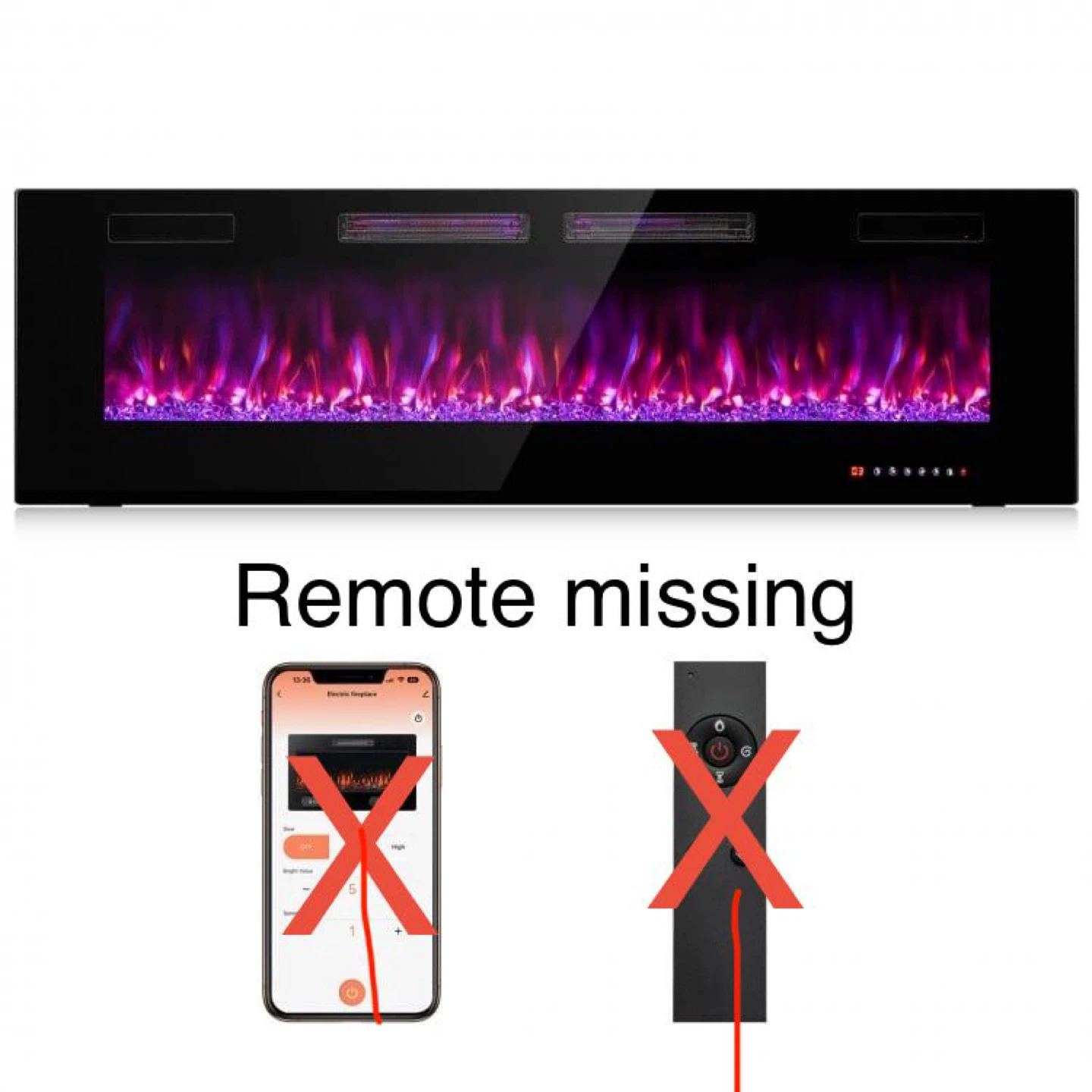 Black Electric Fireplace - photo 3