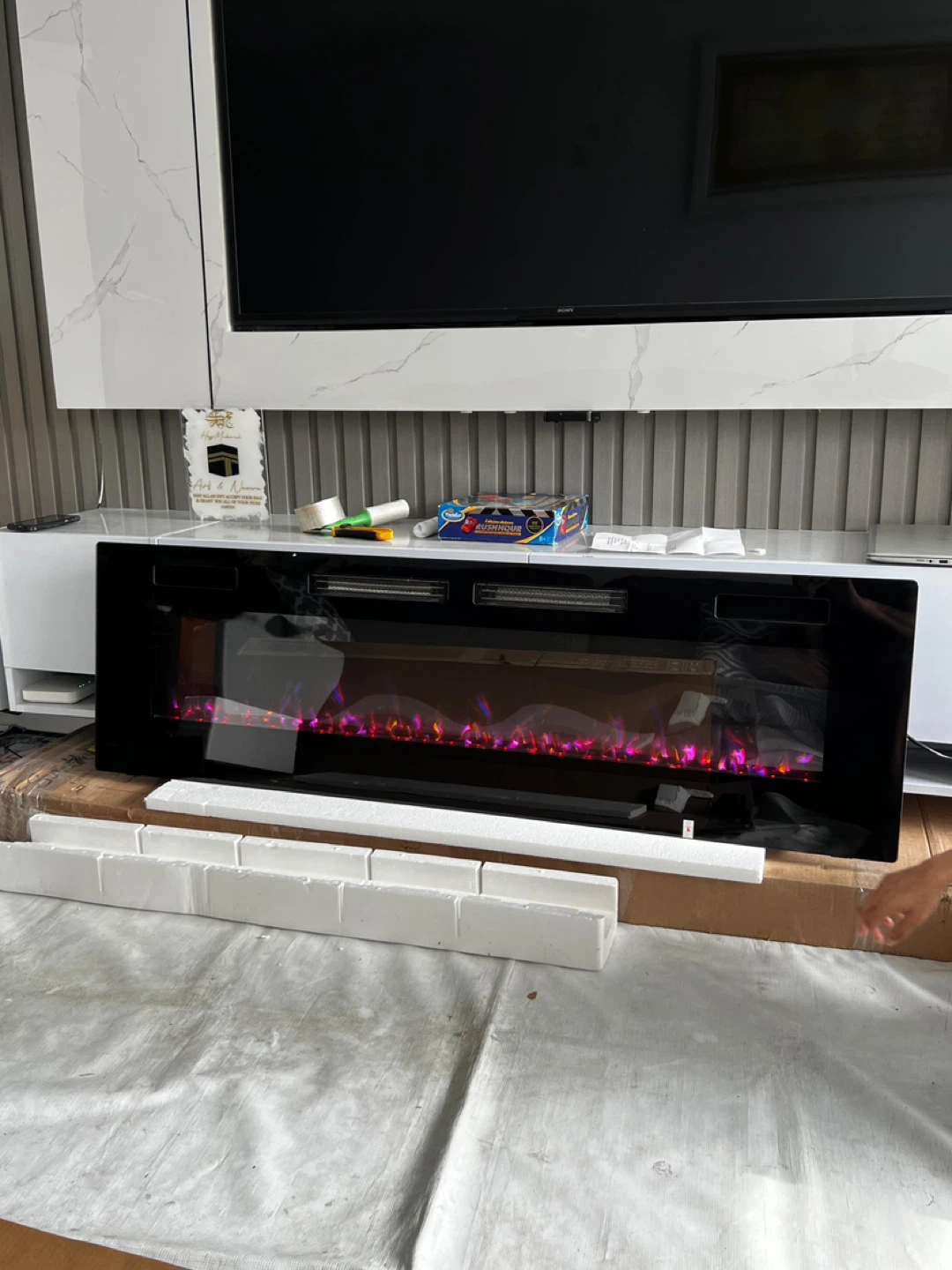 Black Electric Fireplace - photo 2