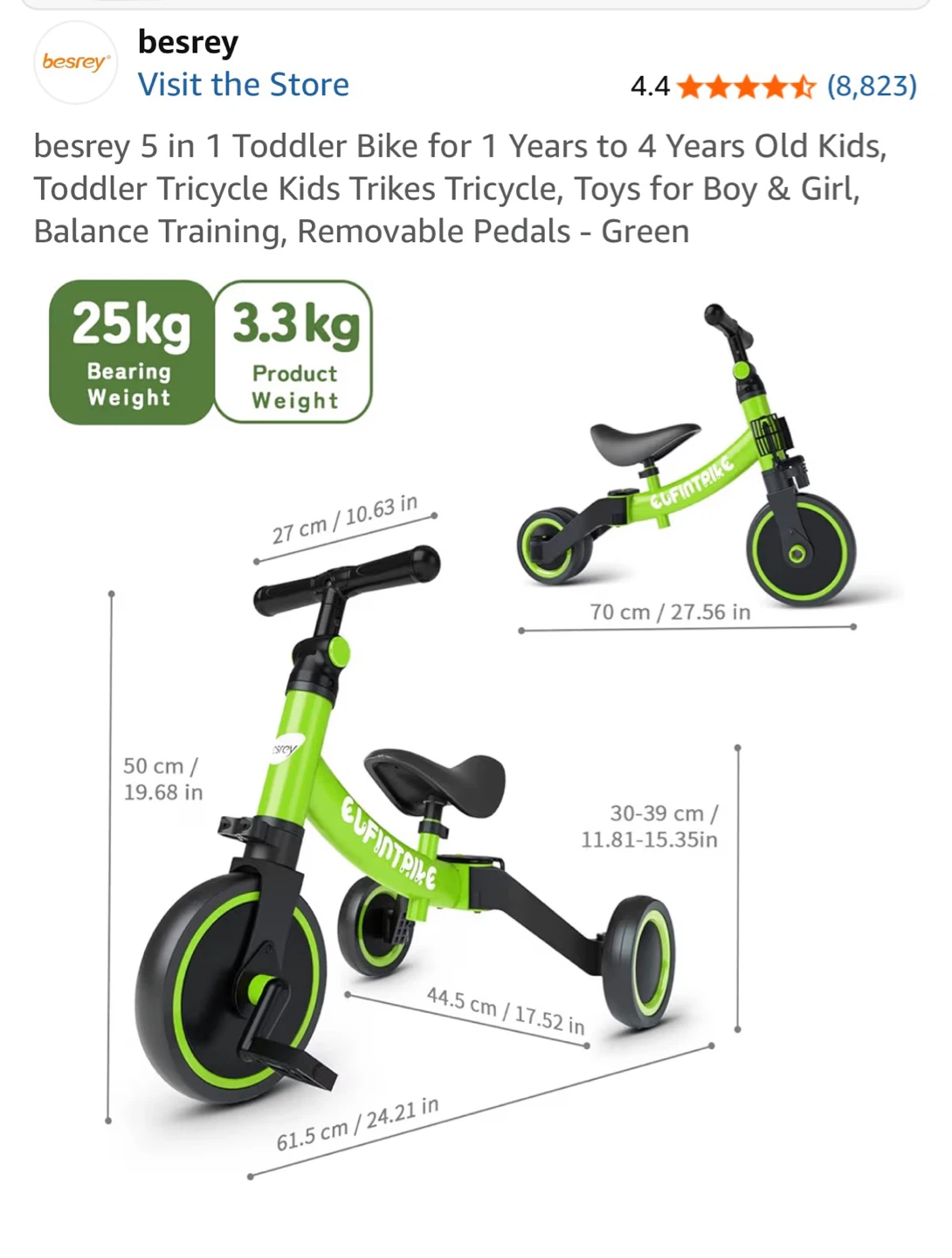 Elfinbike 5-in-1 Toddler Balance Bike - photo 3
