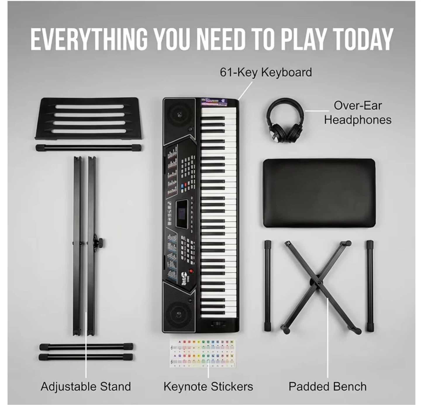 Keyboard with Headphones and Stand - photo 4