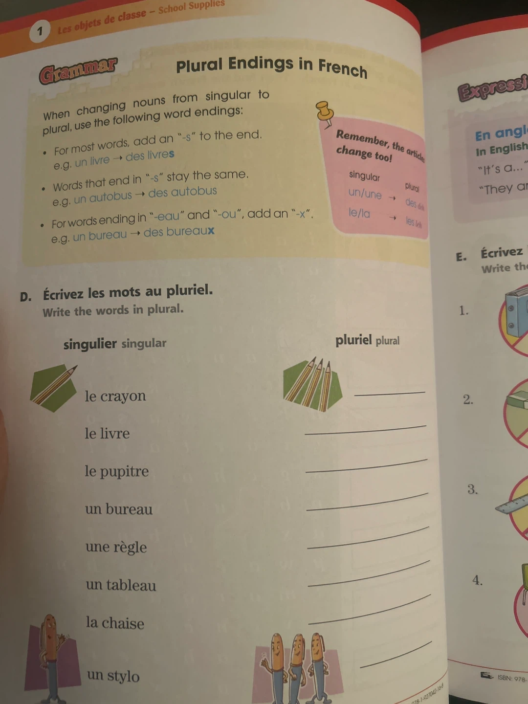Canadian Curriculum FrenchSmart Grade 4 Workbook - photo 3