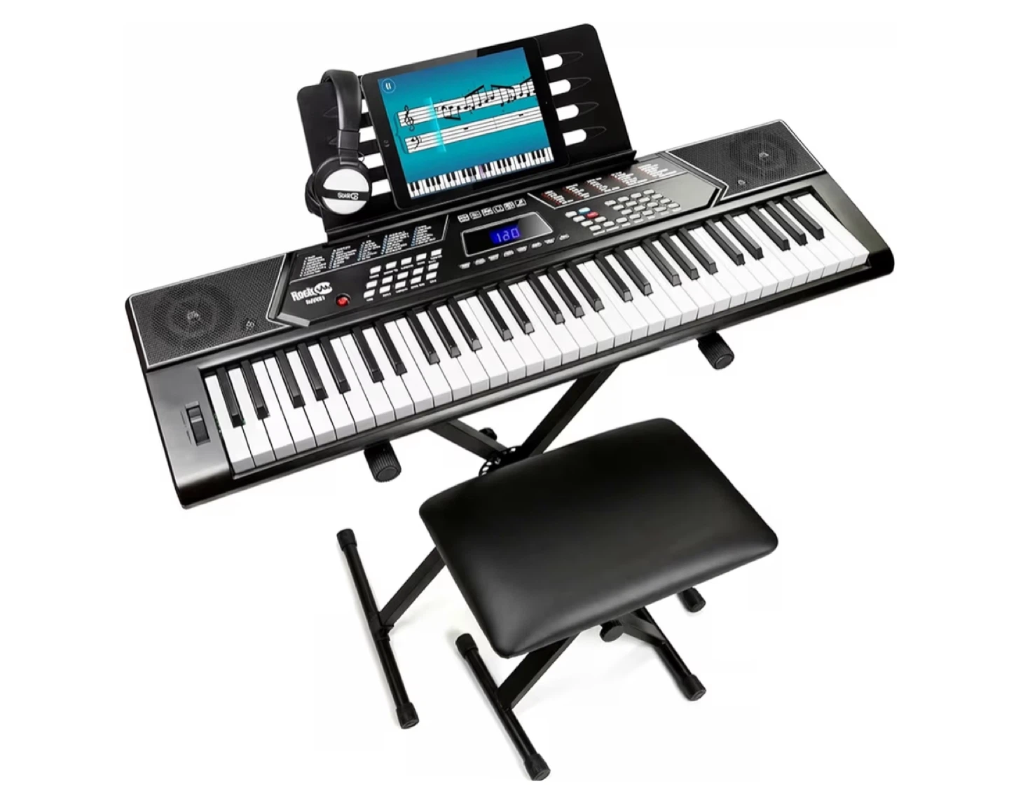 Keyboard with Headphones and Stand - photo 3