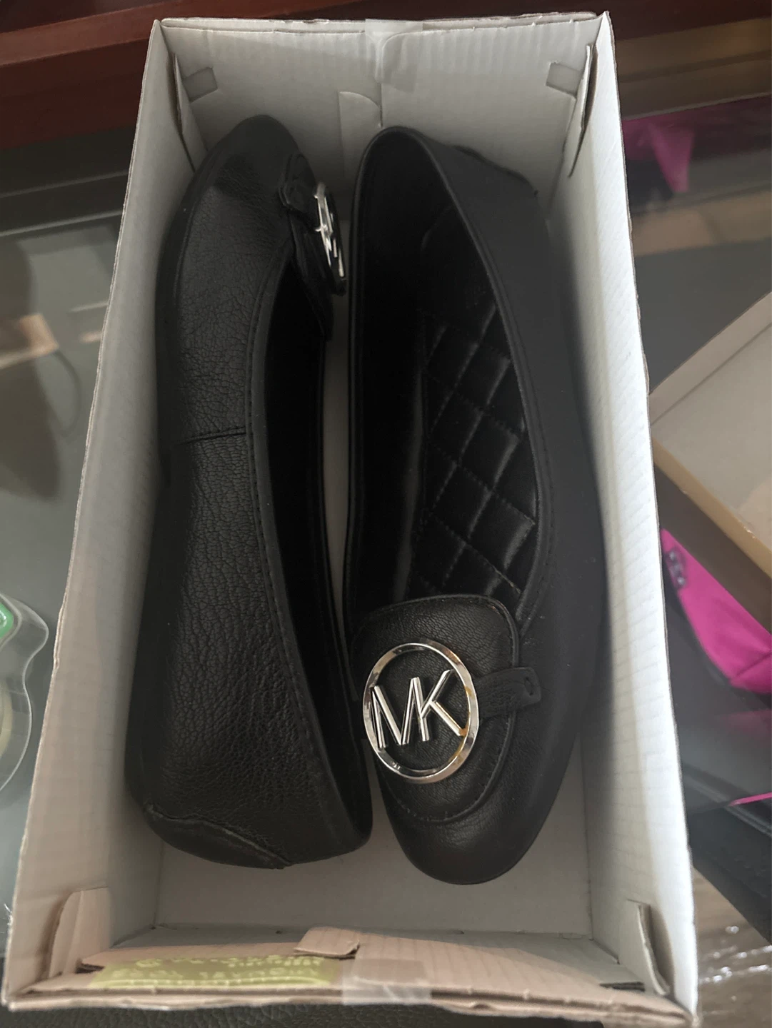 Michael Kors Black Leather Ballet Flats - US 6.5M