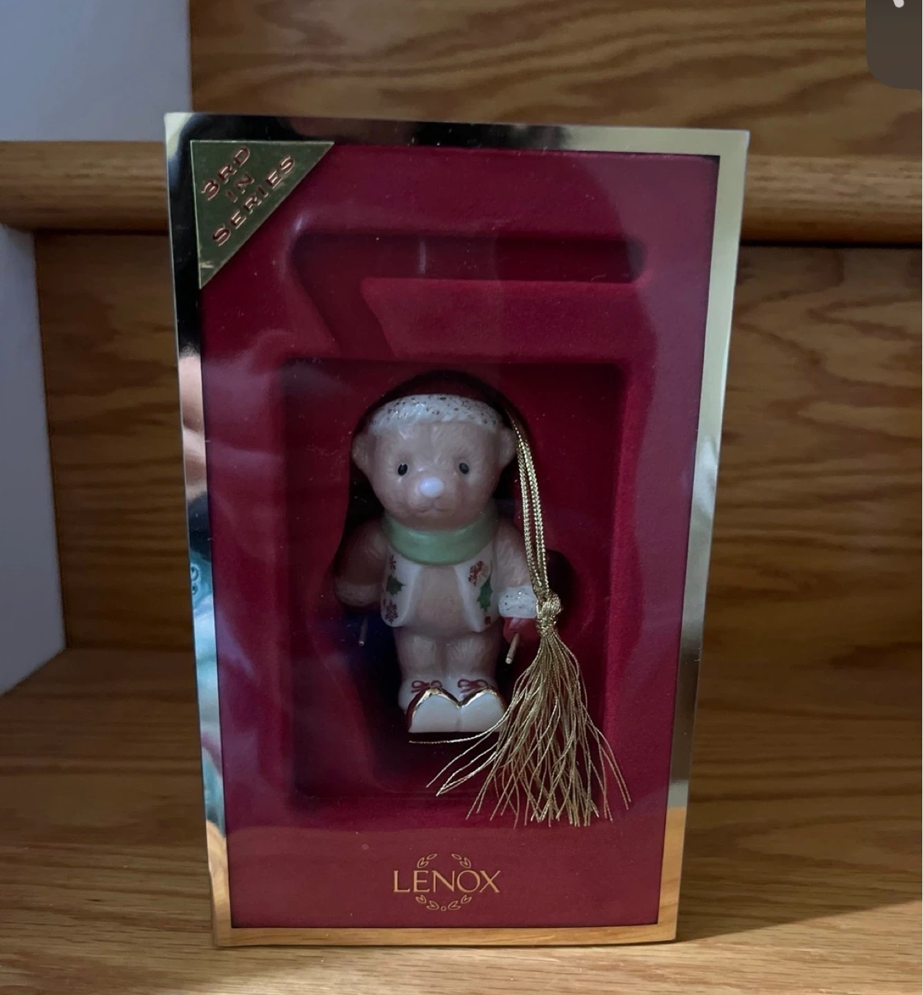 Lenox 3rd in Series Ornament - Teddy Bear