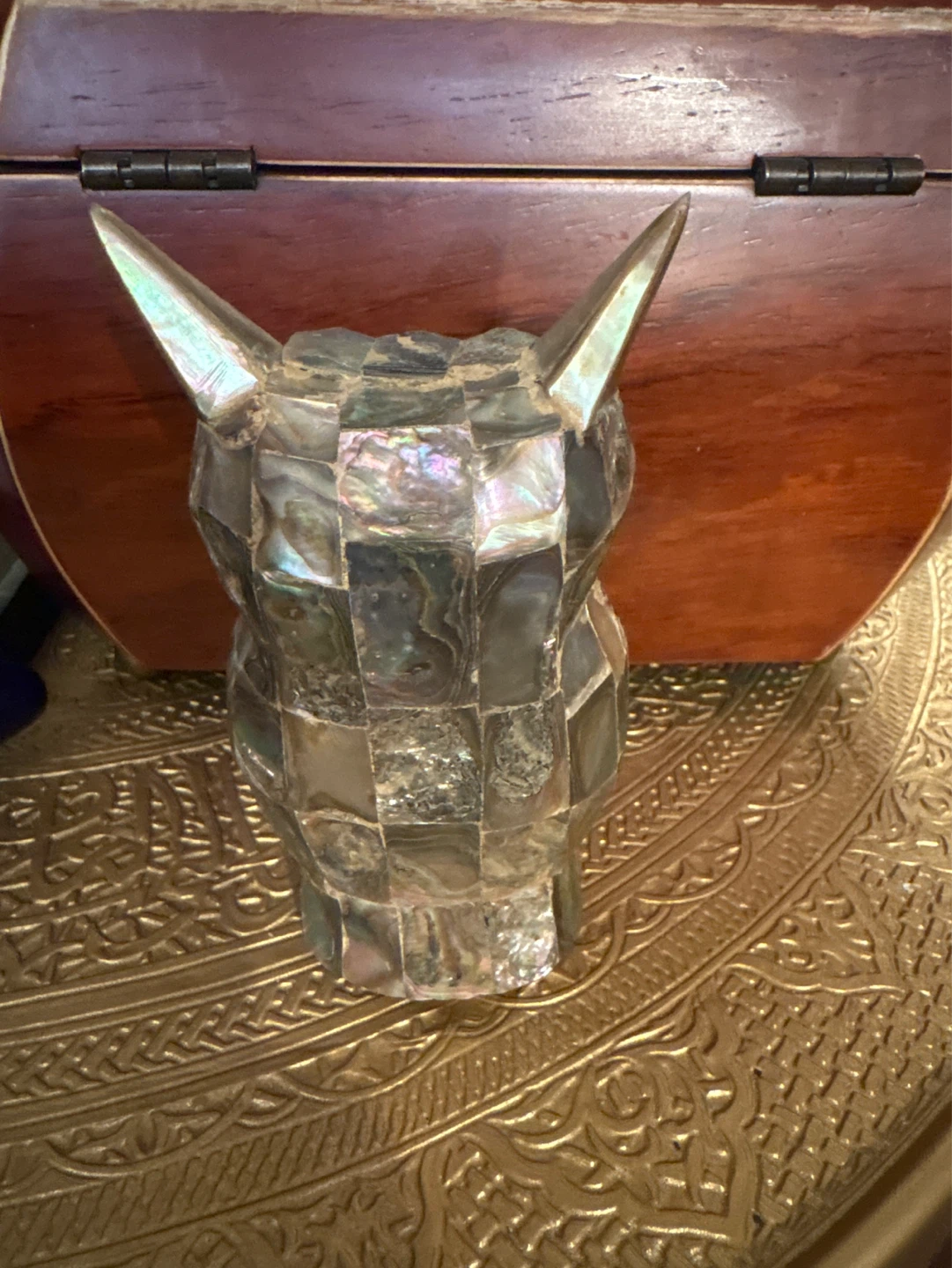 Mosaic Abelone Owl Figurine - photo 2