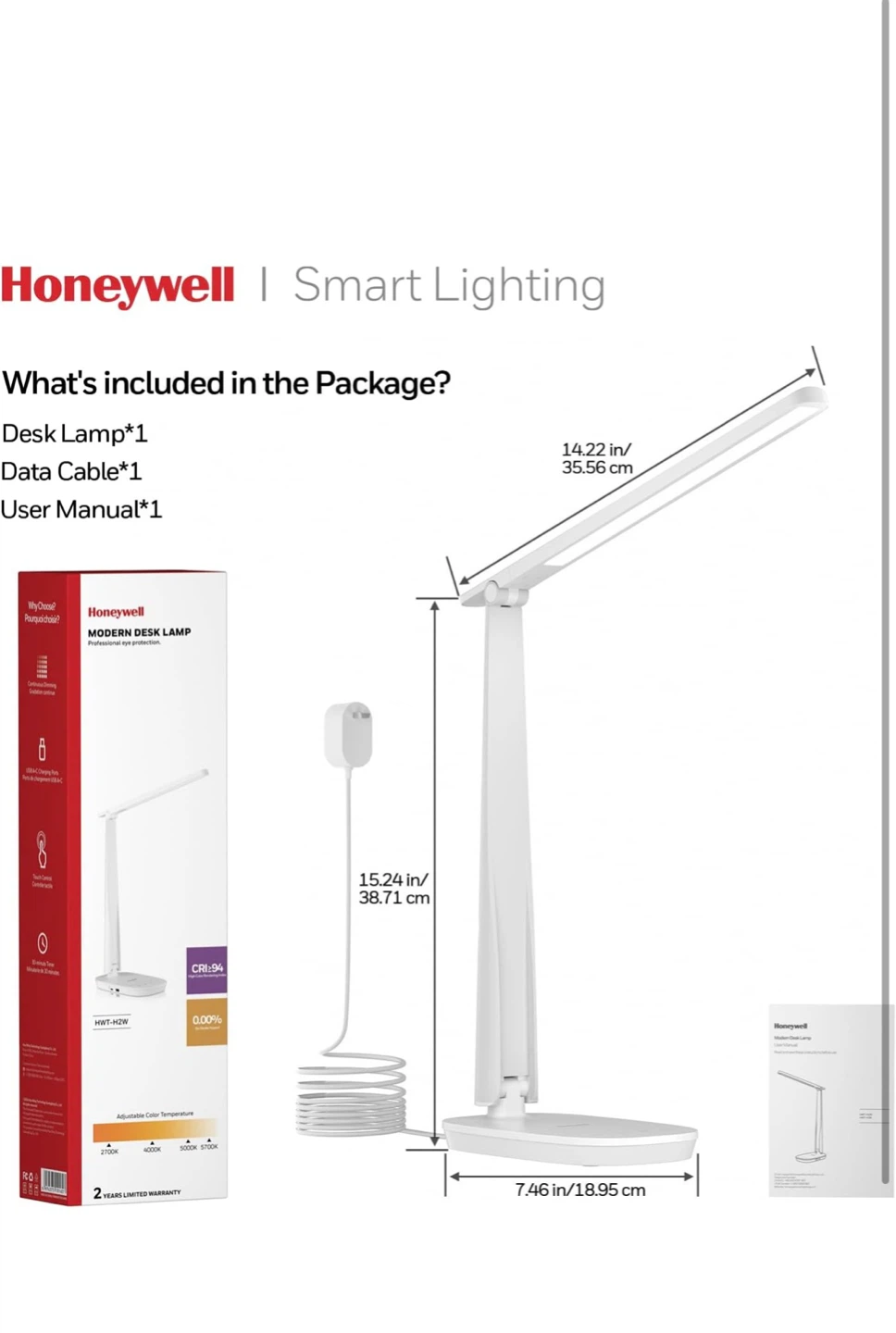 Honeywell Sunturalux™ HWT-H01 LED Desk Lamp - photo 3